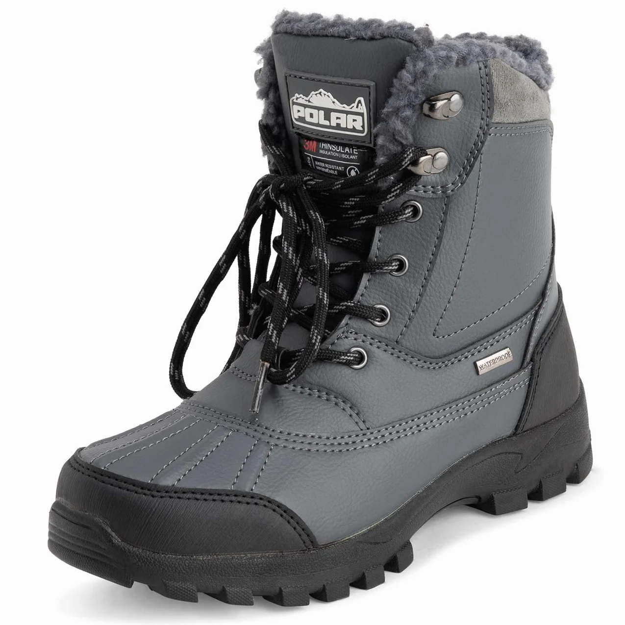 Polar Hommes Thinsulate Doublée Imperméable Bande De Roulement Profonde Caoutchouc Thermique l'hiver Bottes De Neige