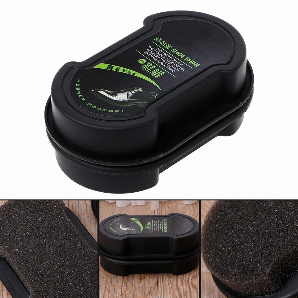 Brosse de Nettoyage de Chaussures, Éponge de Polissage de Cuir, Cire Liquide
