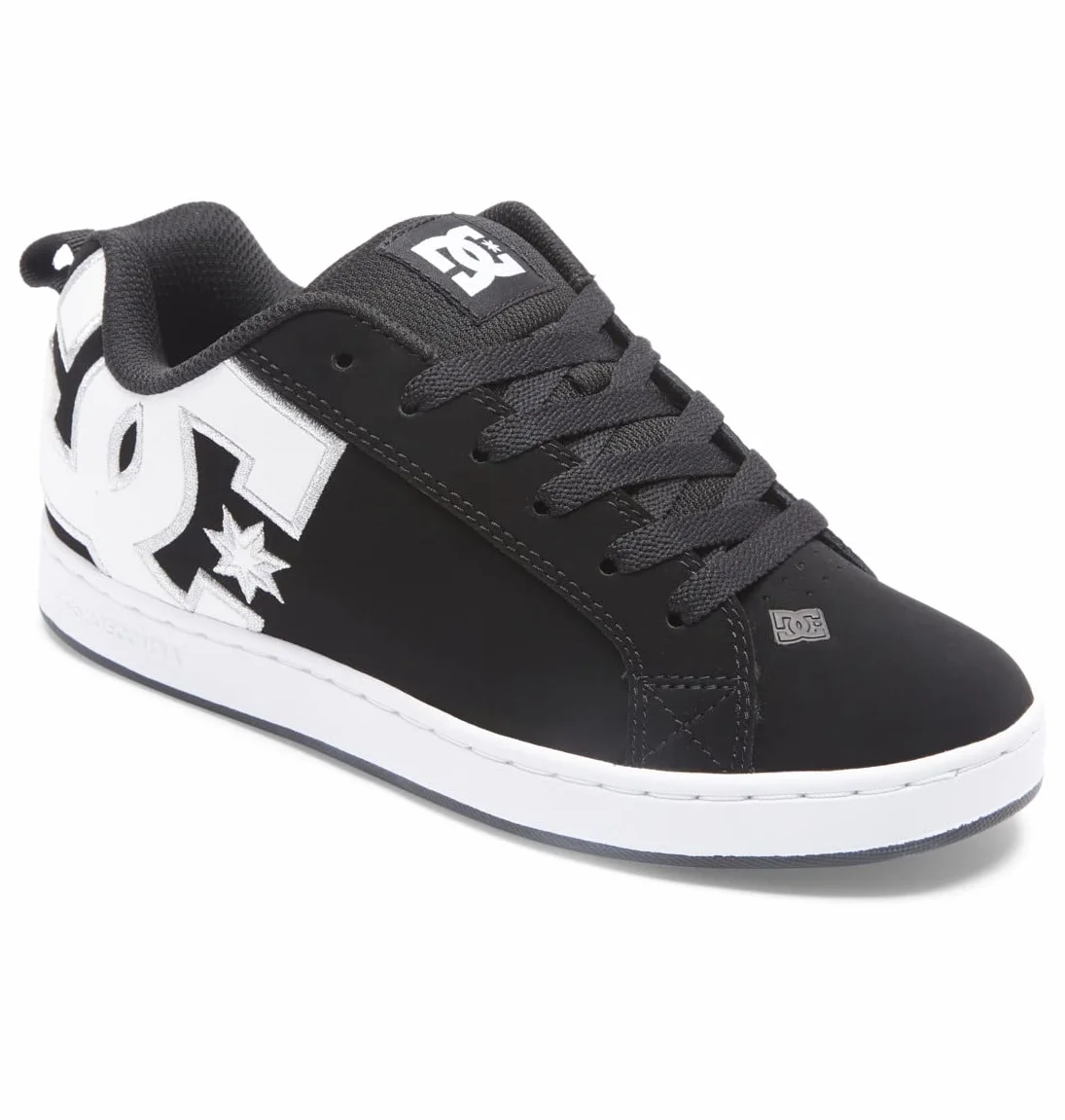 DC Shoes Court Graffik Baskets de Skate pour Femme en Noir et Blanc