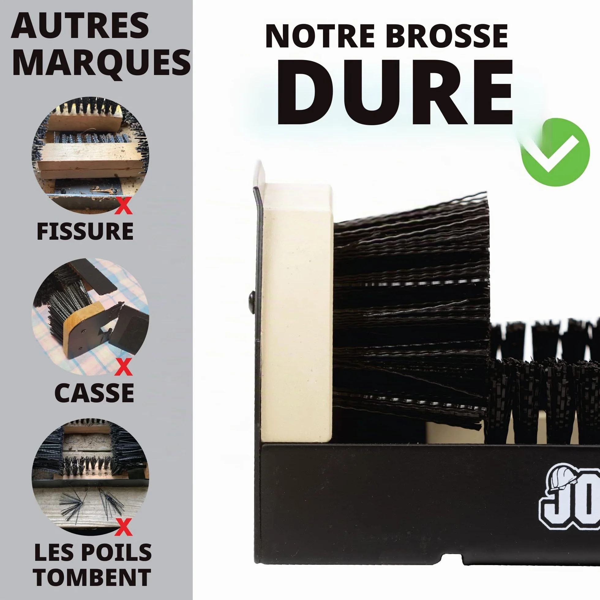 Laveur de Bottes Original JobSite - Nettoyeur à Chaussures et Brosse à gratter Industriel permanents
