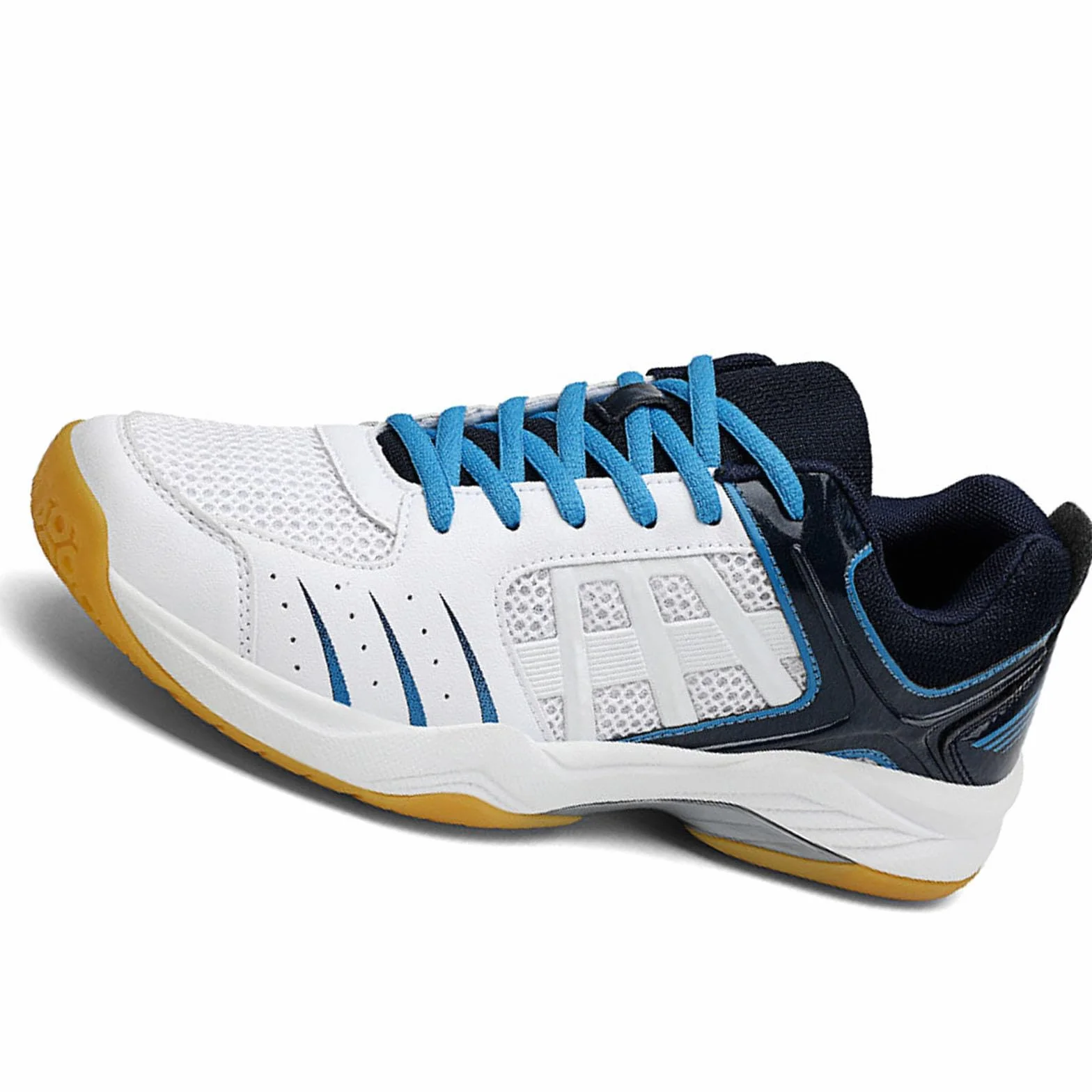 Chaussure de Badminton Homme Femme Respirante Légère Antidérapante Sport Squash Tennis Baskets Blue-45