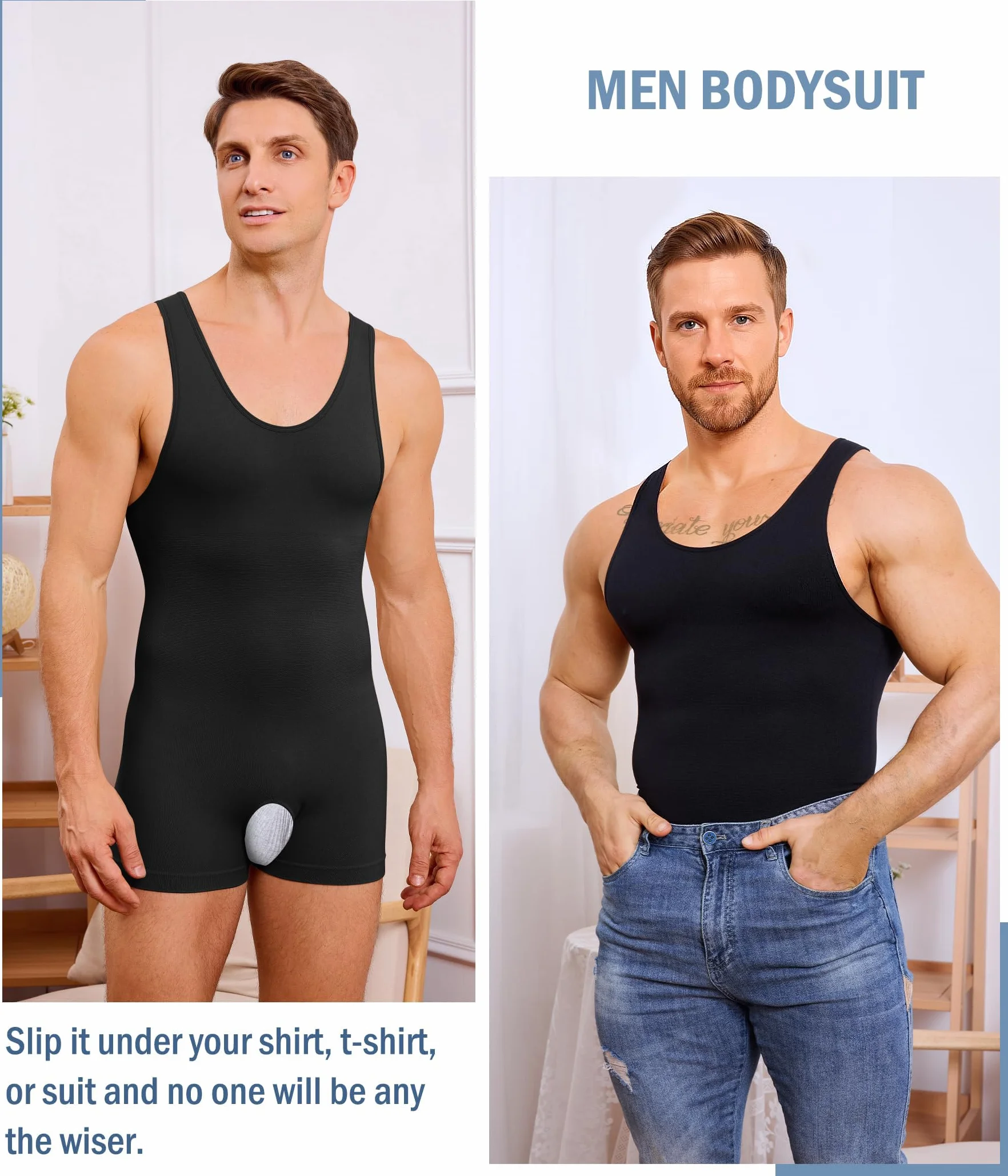 KUMAYES Débardeur Compression Homme Gaine Ventre Plat Homme Maillots de Corps Debardeur Gainant Minceur sous-vêtements sans Couture Body Shaper