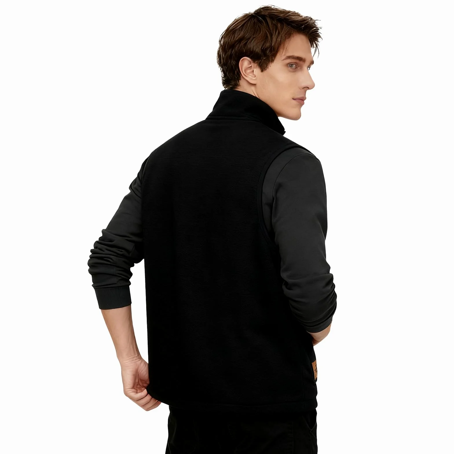 Gilet en polaire pour homme avec doublure en peluche - Gilet de transition chaud pour l'automne et l'hiver - Veste polaire sans manches avec poches zippées - Pour l'extérieur, la randonnée, la