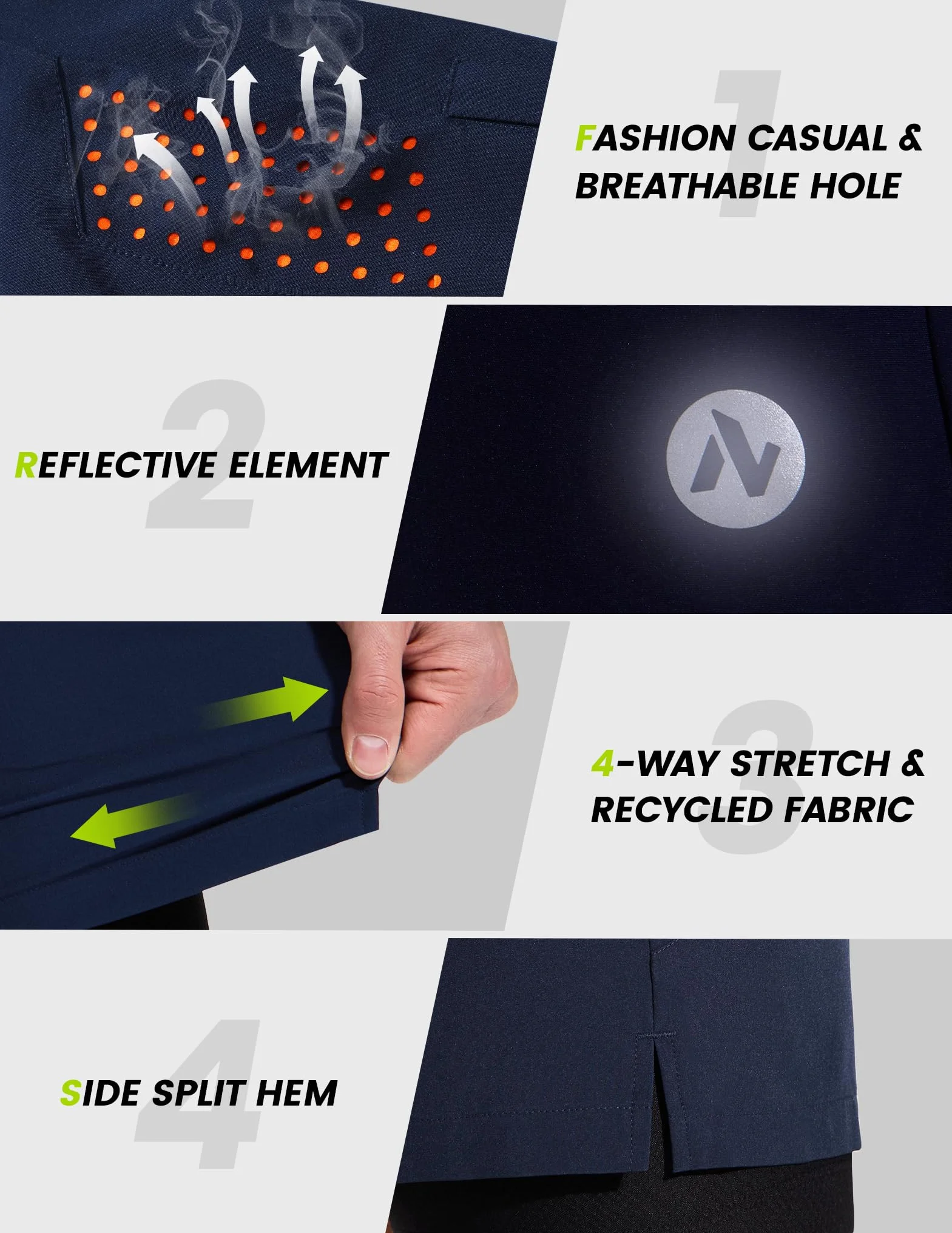 Nepest Short de VTT rembourré 4D pour homme - Coupe ample - Rembourrage en gel - Poches zippées