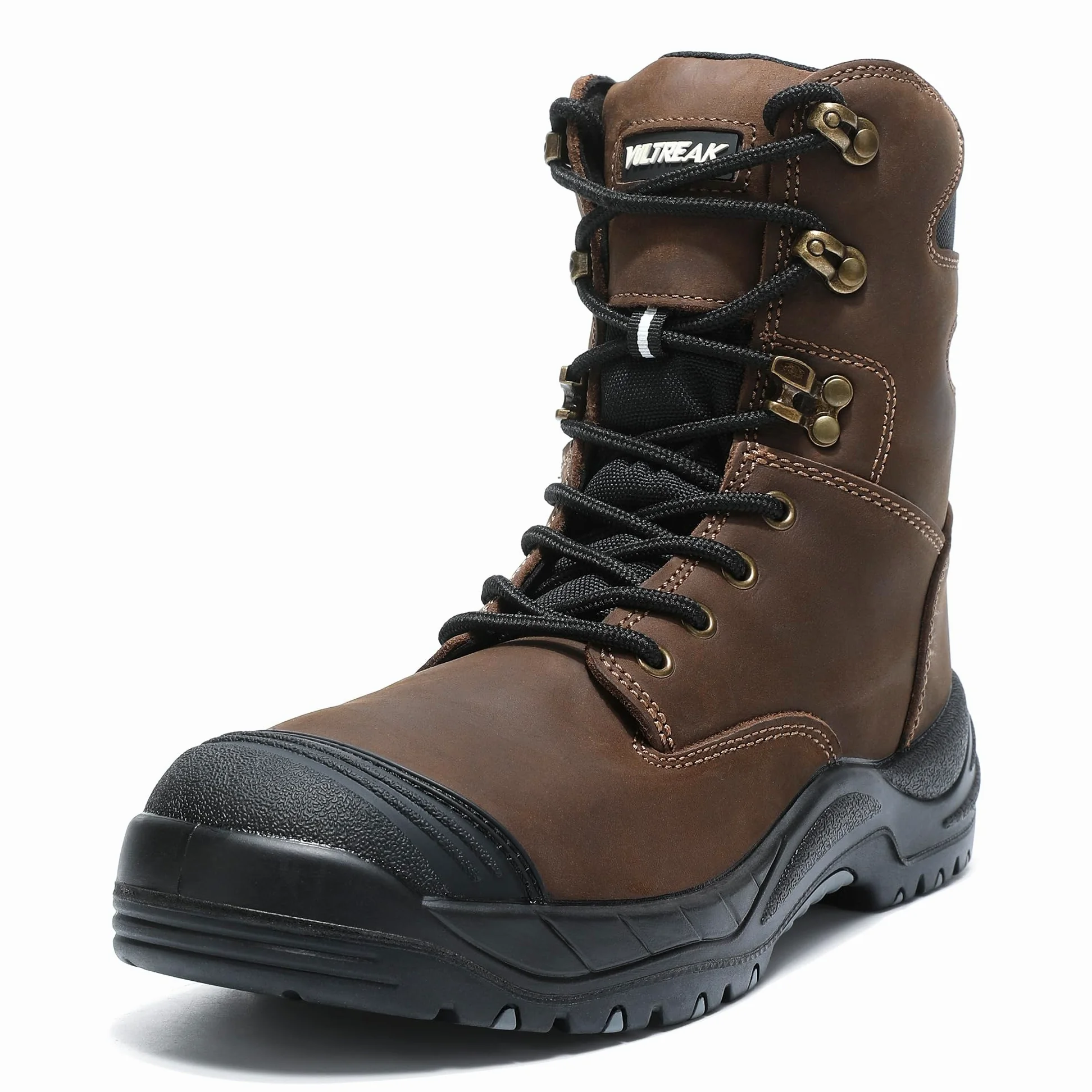 S3L HRO SR Chaussures de Sécurité Hommes, Chaussures de Sécurité Montantes, Bottes de Travail en Acier pour Hommes Bottes de Sécurité en Cuir 37-47 EU