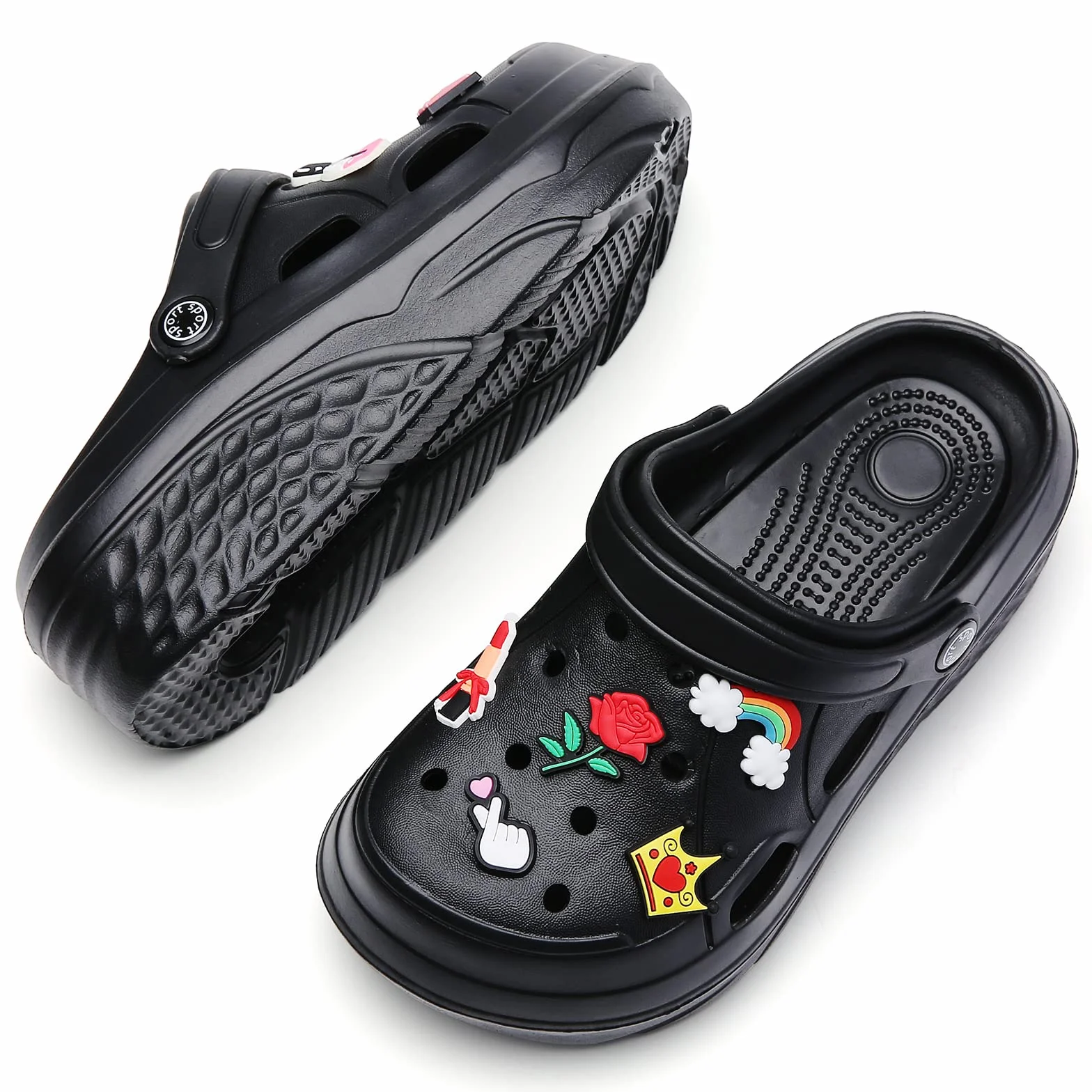 Gardener Sabots à plateforme pour femme - Légères - Slides - Chaussures de jardin