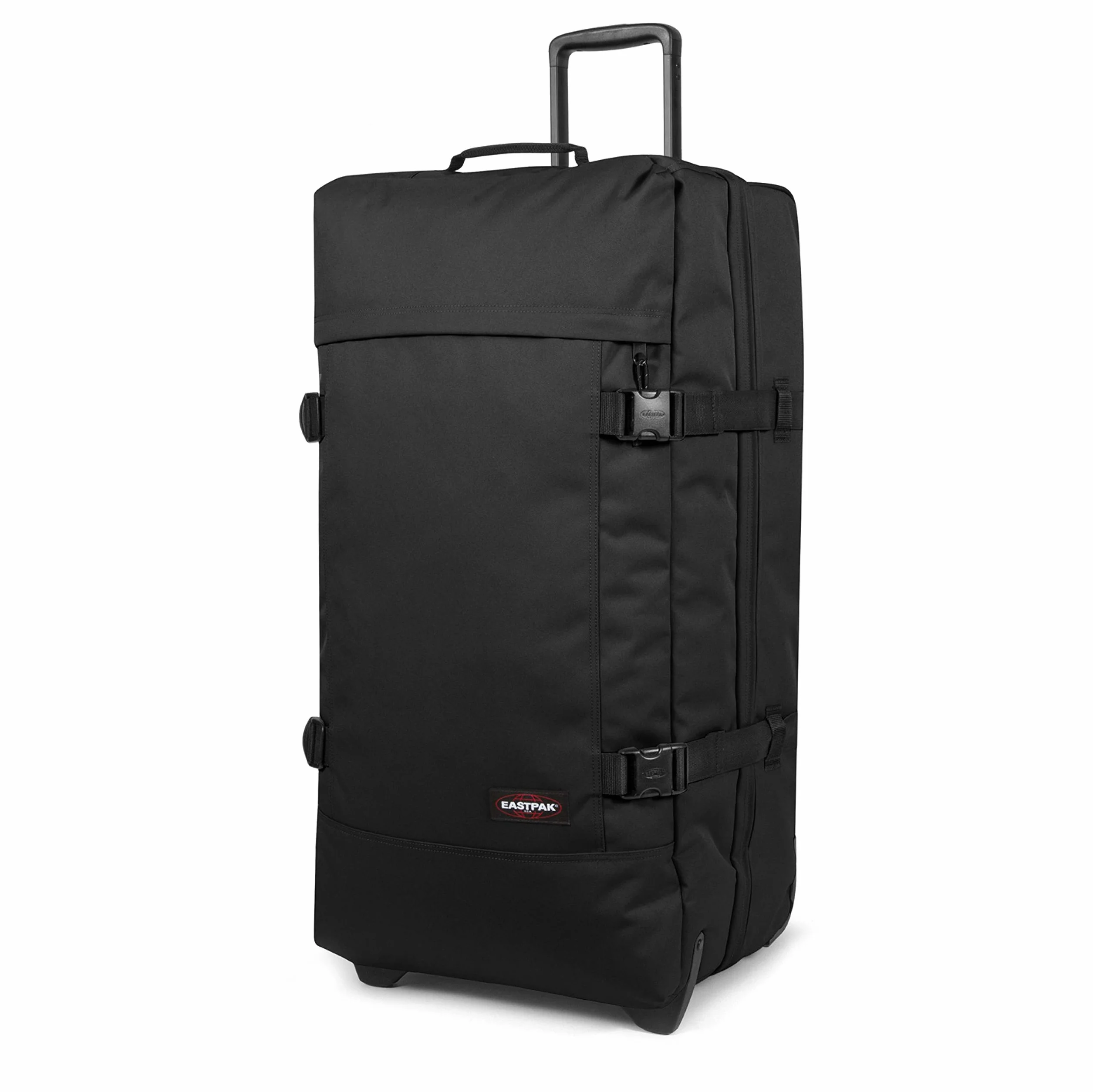 Eastpak Tranverz L Valise Grand Format 121L (79 x 40 x 33 cm), grande valise de voyage à roulettes, bagage résistant avec double compartiment, poignée télescopique & serrure TSA - BLACK