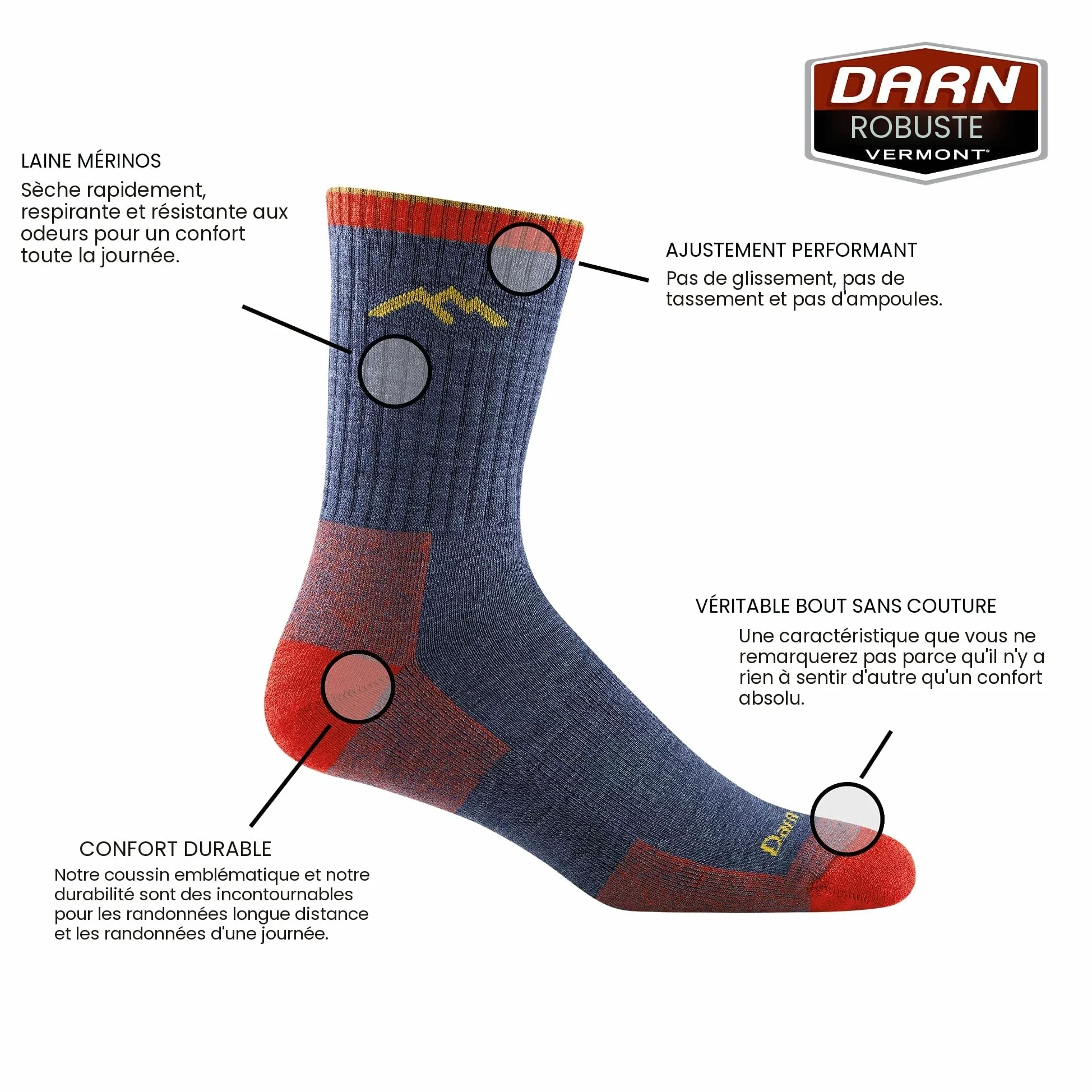 Darn Tough Chaussettes Homme