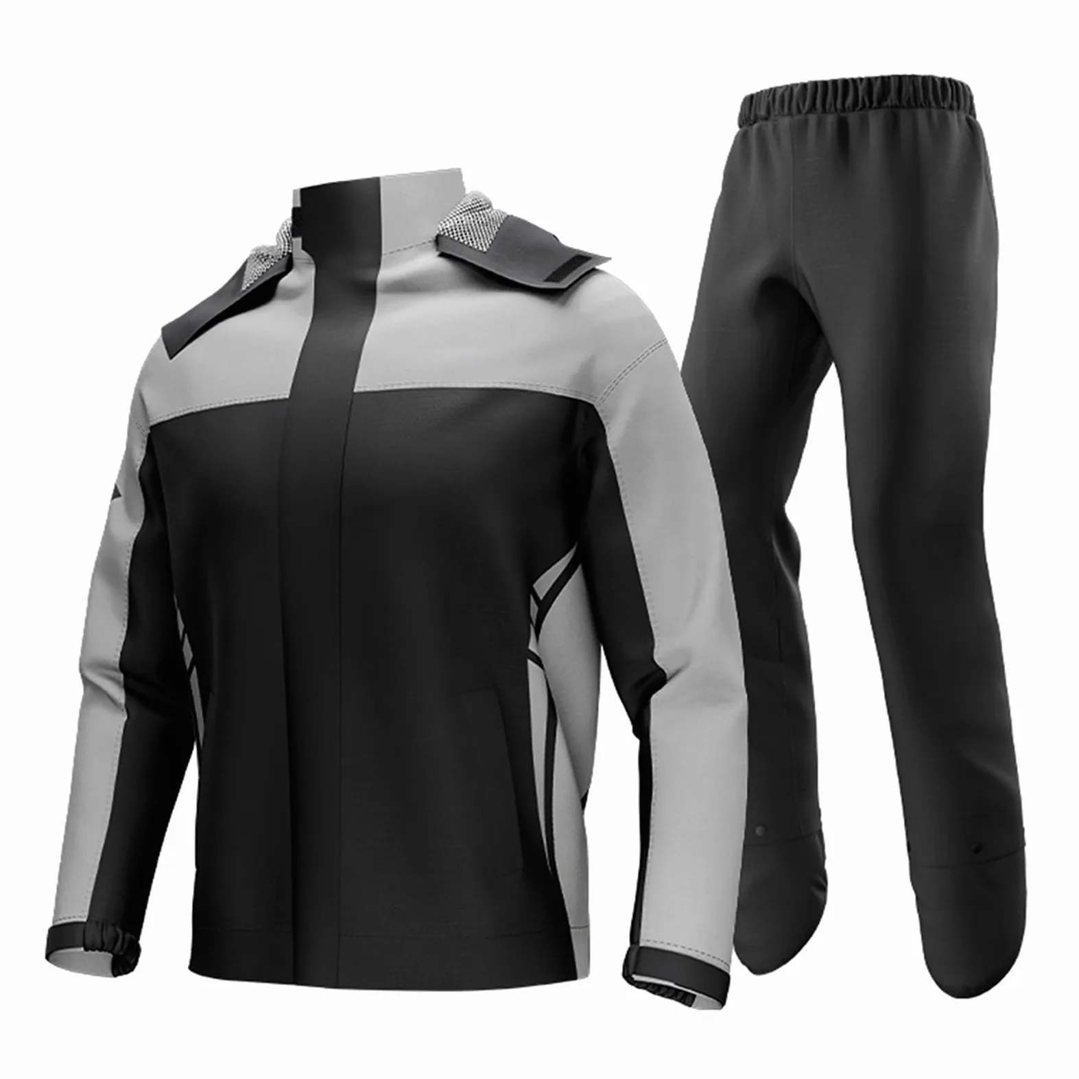 Veste de Pluie, Combinaison de Pluie Imperméable pour Moto pour Hommes et Femmes, Vêtement de Pluie pour Vélo, Veste et Pantalon avec Sac de Rangement, Veste de Pluie Imperméable et Respirante