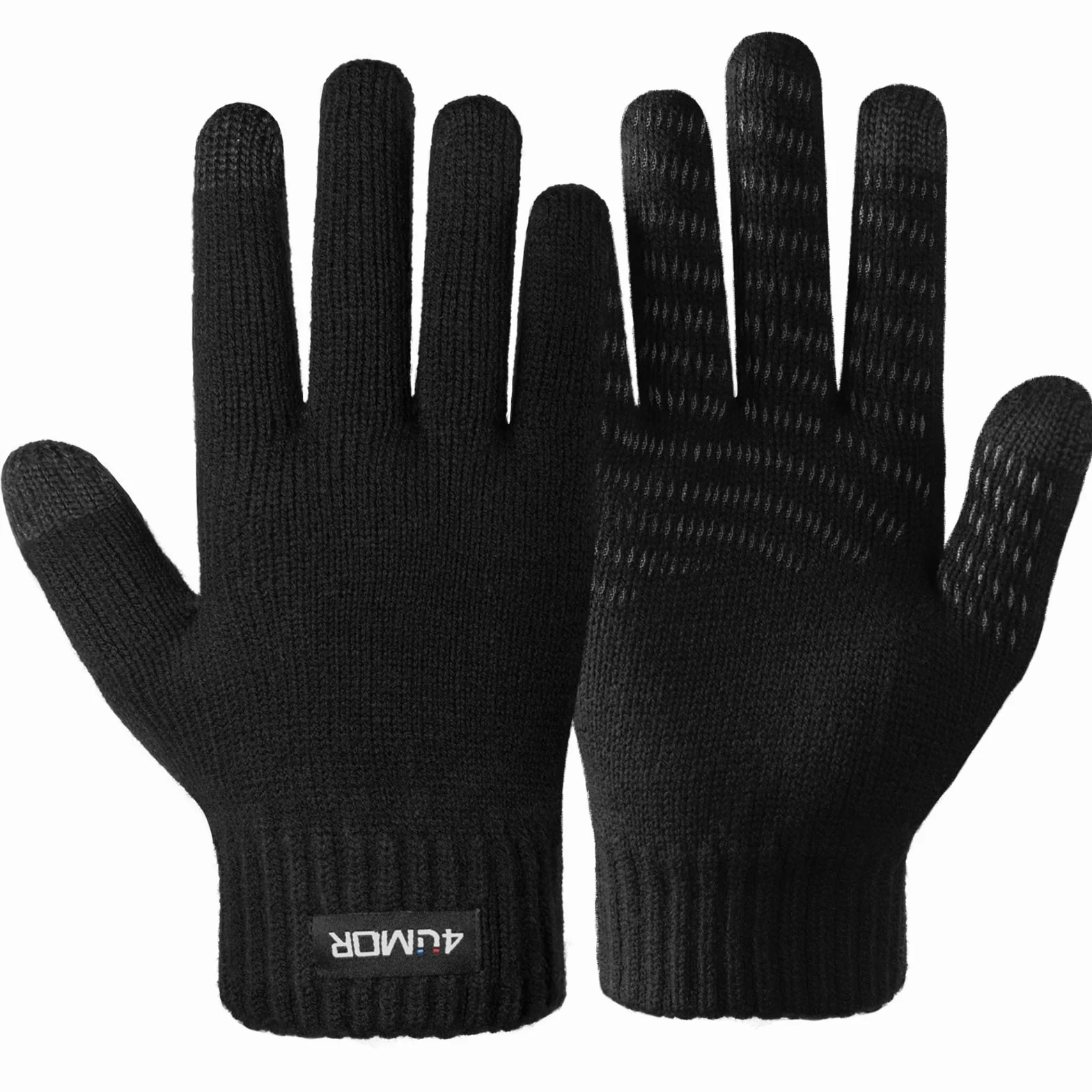 4UMOR Gants Tactiles Hiver pour Homme Femme Gants à Ecran Tactile pour Smartphones Tablettes Chauds Doux Elastique pour Camping/Randonnée/Activités de Plein Air en Hiver