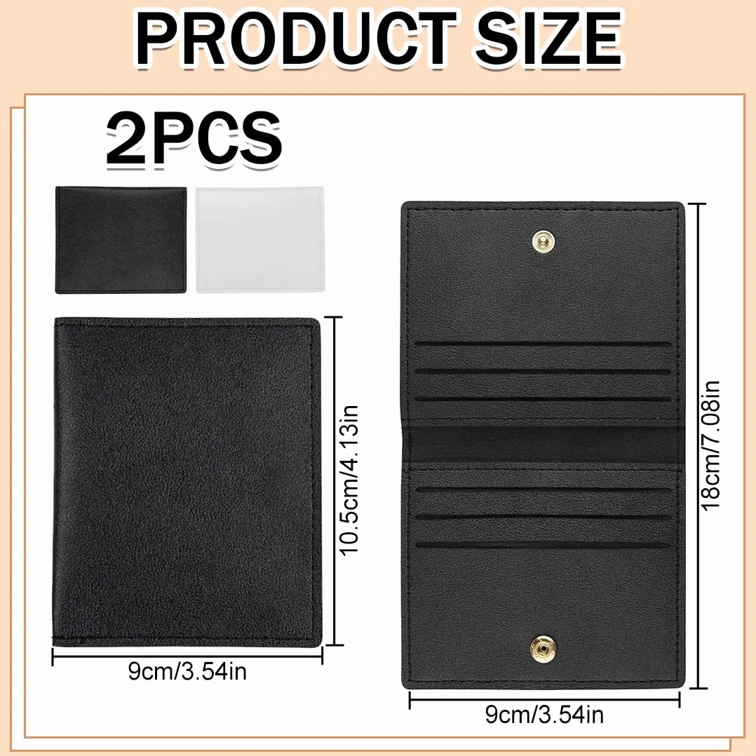 Porte-cartes de crédit homme Porte-cartes 2 pièce, peut contenir 8 cartes, porte-cartes portefeuille ultra-mince, portefeuille noir pour hommes et femmes, pratique，RFID
