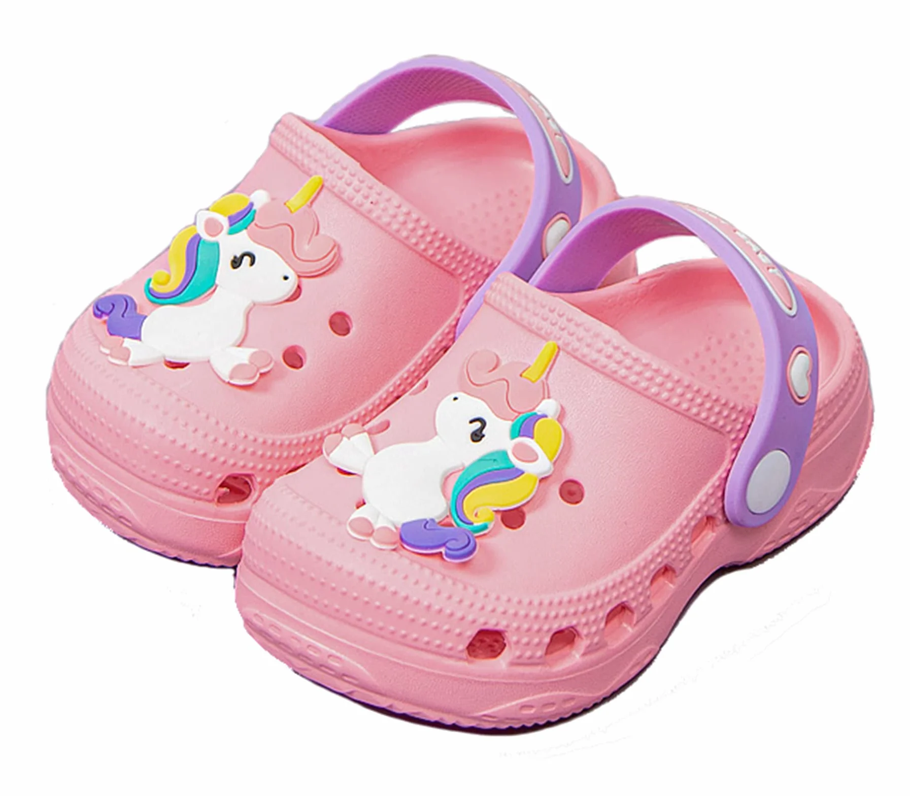 SMajong Enfants Sabots et Mules Fille Garçon Sandales de Plage Respirante Pantoufles Maison Chaussures de Jardin Été 21-29 EU