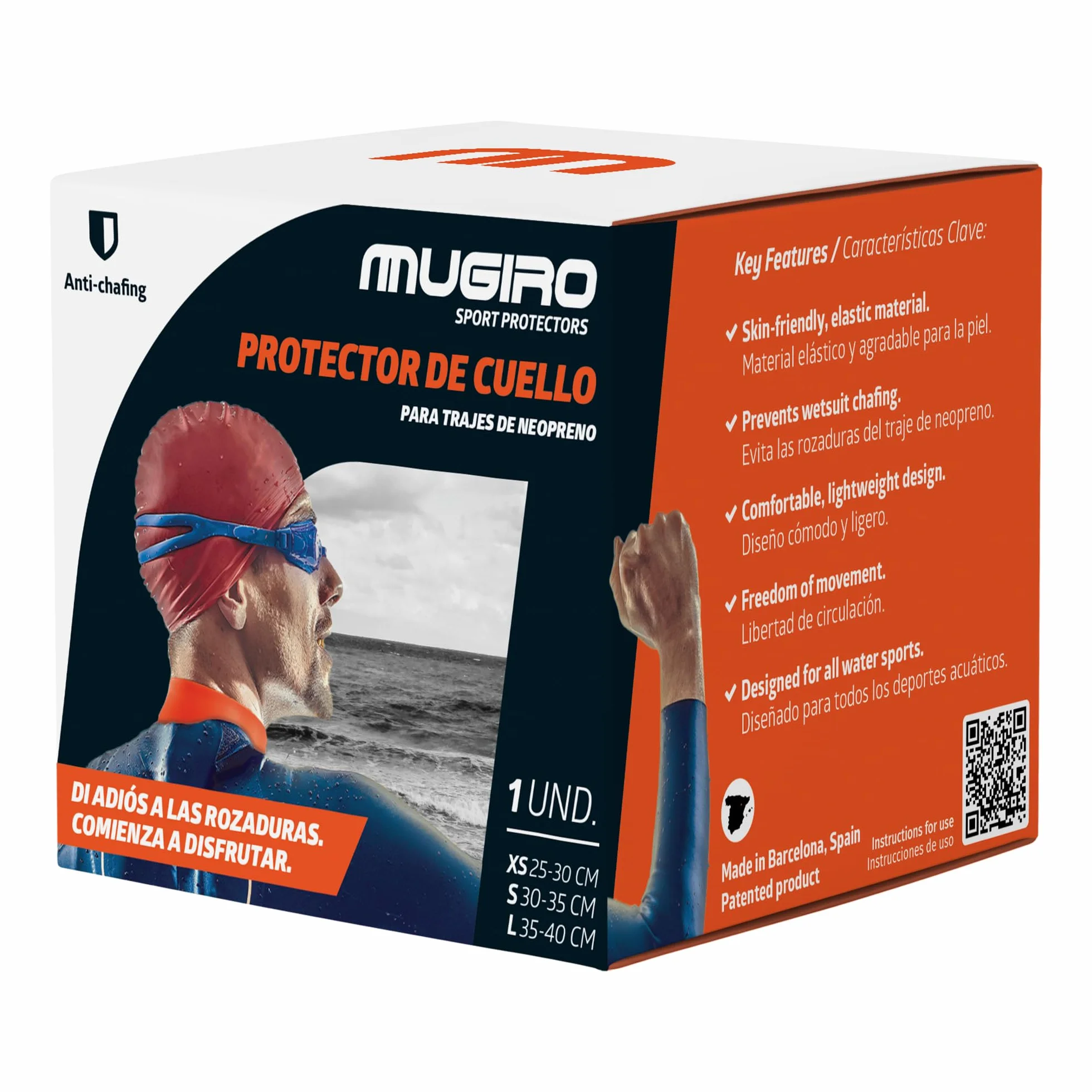 Protège-Cou pour Combinaison Néoprène – Prévient Les Irritations et Blessures en Natation, Surf et Plongée – Collier Élastique Compatible avec la Vaseline – Réutilisable - Noir