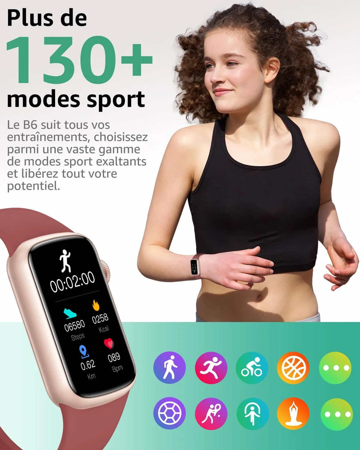 IMFRCHCS Montre Connectée Femme Homme, 1,47'' Smartwatch avec 137+ Modes Sportifs, Fitness Tracker avec Cardiofréquencemètre, Sommeil, Podomètre, Etanche IP68, Montre Intelligente pour Android iOS