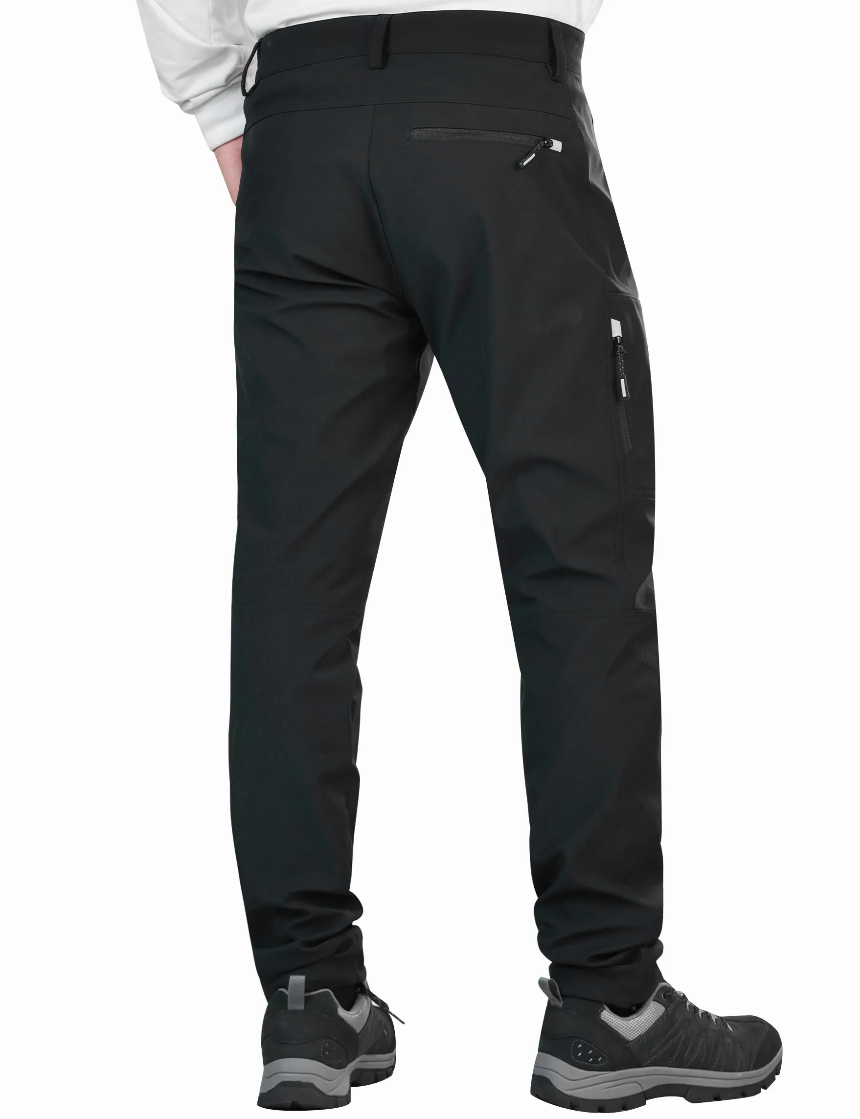 KUTOOK Veste Softshell Homme Veste de Randonnée Imperméable à Capuche Veste de Travail Homme Coupe Vent Chaud Hiver