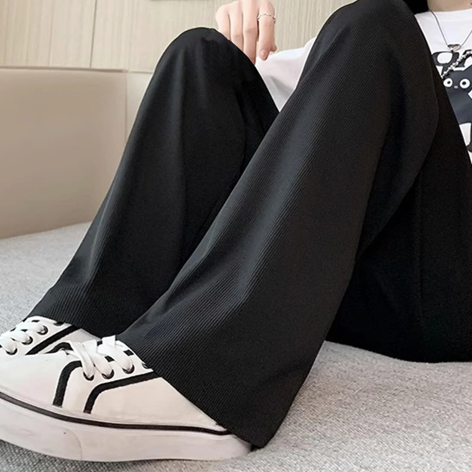 Pantalon Maternité Jambes Larges, Pantalon Long Décontracté de Grossesse Femme, Pantalons Maternité pour Travail, L'entraînement Salon L'athlétisme
