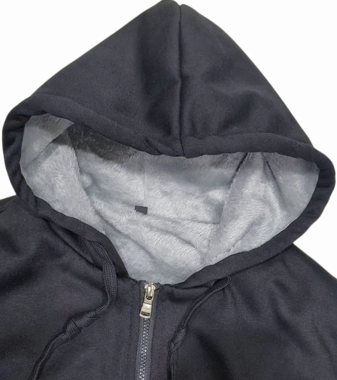 Homme Veste à Capuche avec Zippée Manches Longues Épaisse Manteau à Capuche Hiver Chaud Polaires Doublé Sweats à Capuche