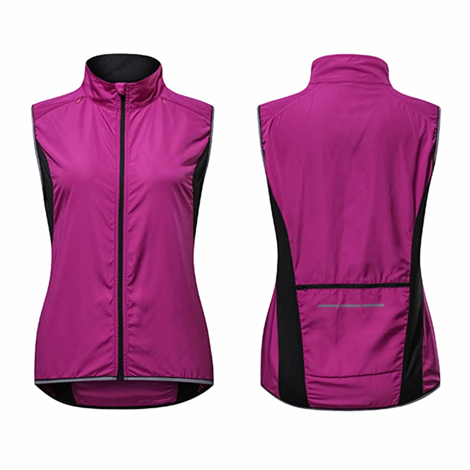 Gilet de cyclisme femme ultraléger Softshell coupe-vent imperméable réfléchissant Purple-XL