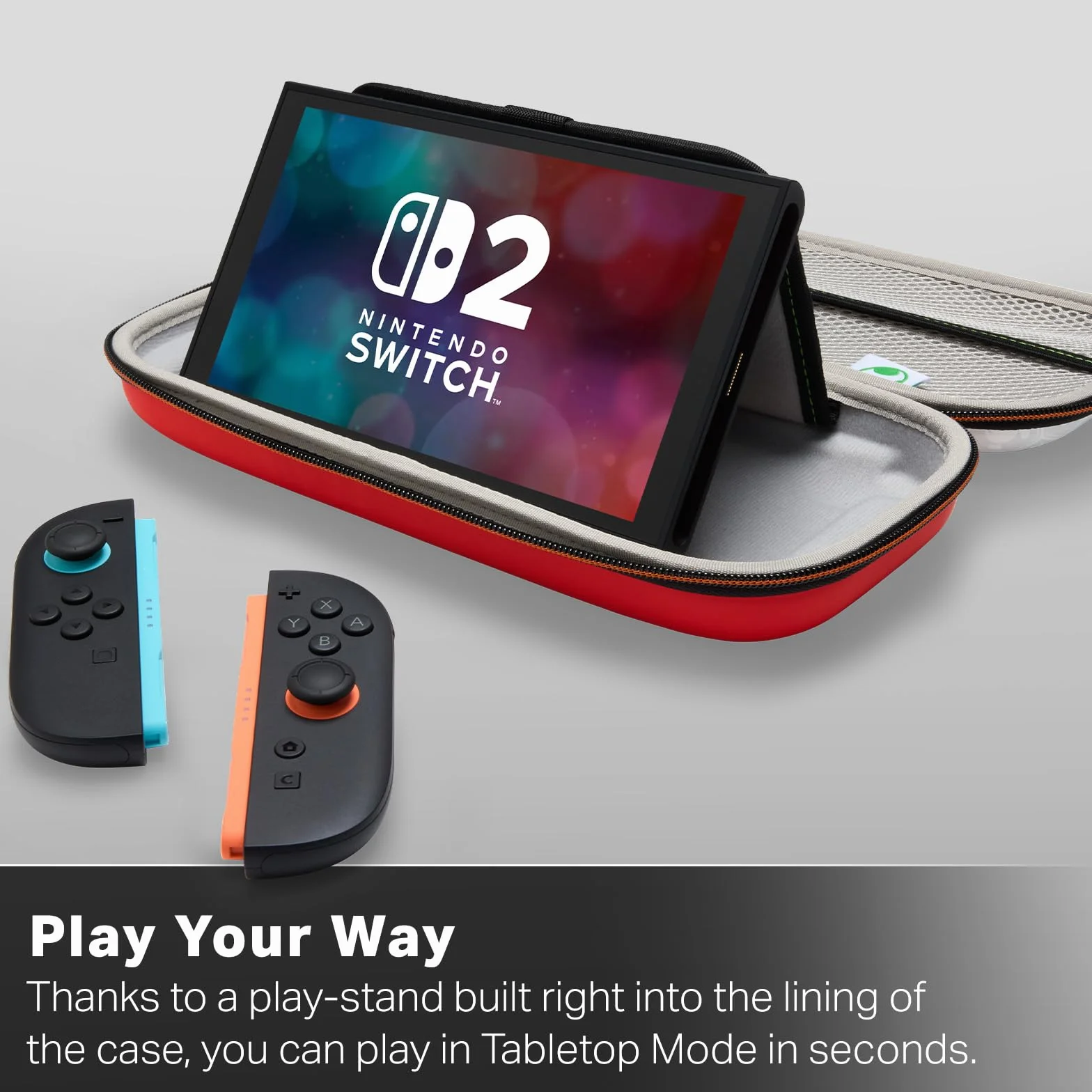 Étui de Protection PowerA Nintendo Switch 2 Mario et Yoshi Officiel Rangement 9 Cartes Jeu 2 microSD Express Support Intégré