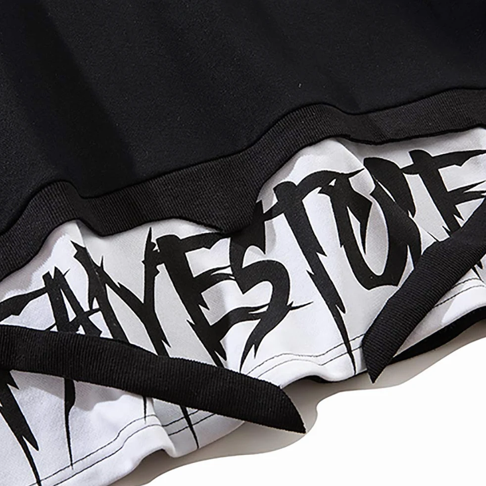 Hello MrLin Pull à Capuche Harajuku Japonais Techwear Hip Hop Streetwear Urbain Hoodie