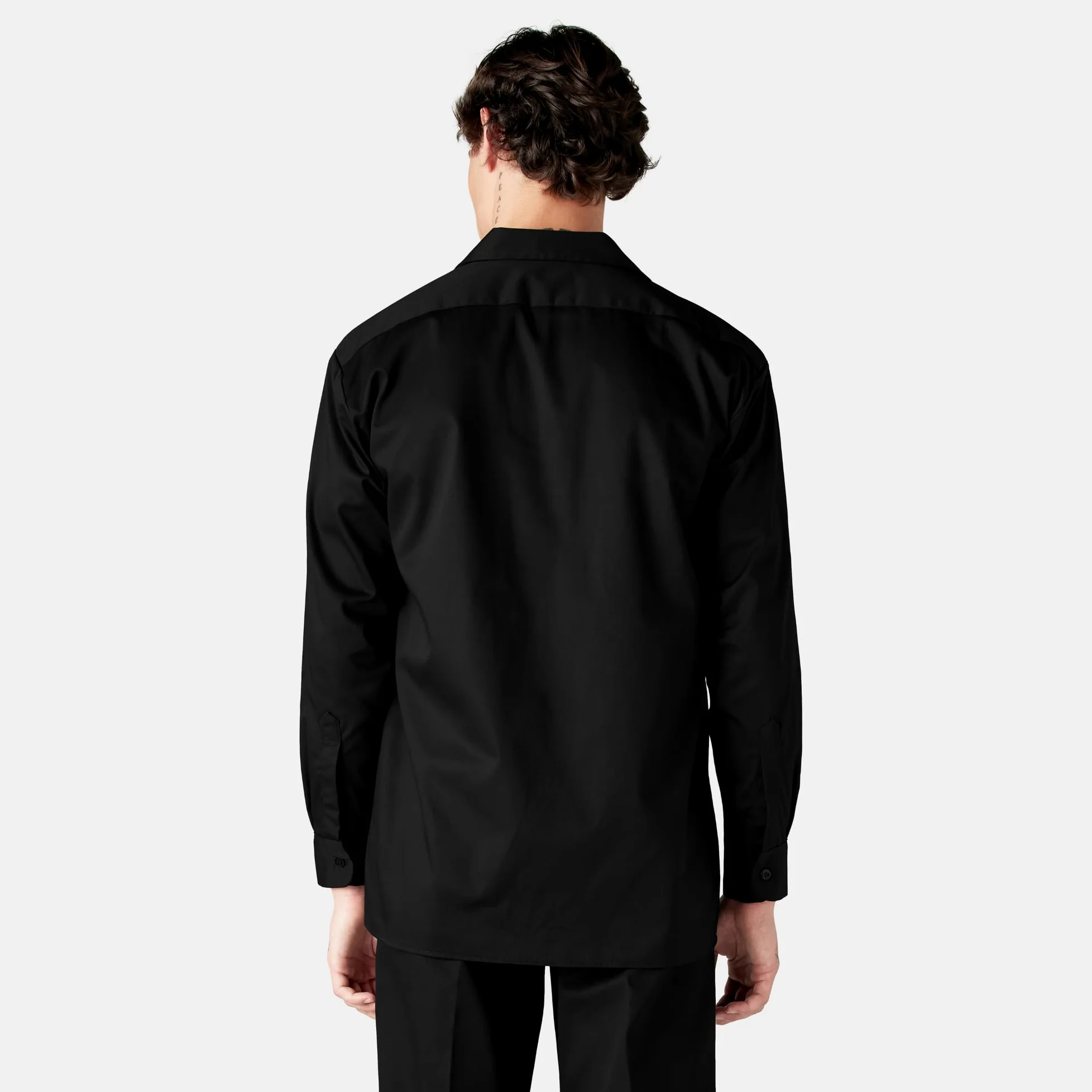Dickies Chemise à Manches Longues pour Homme, Noir, XL Grande Taille Taille Tall