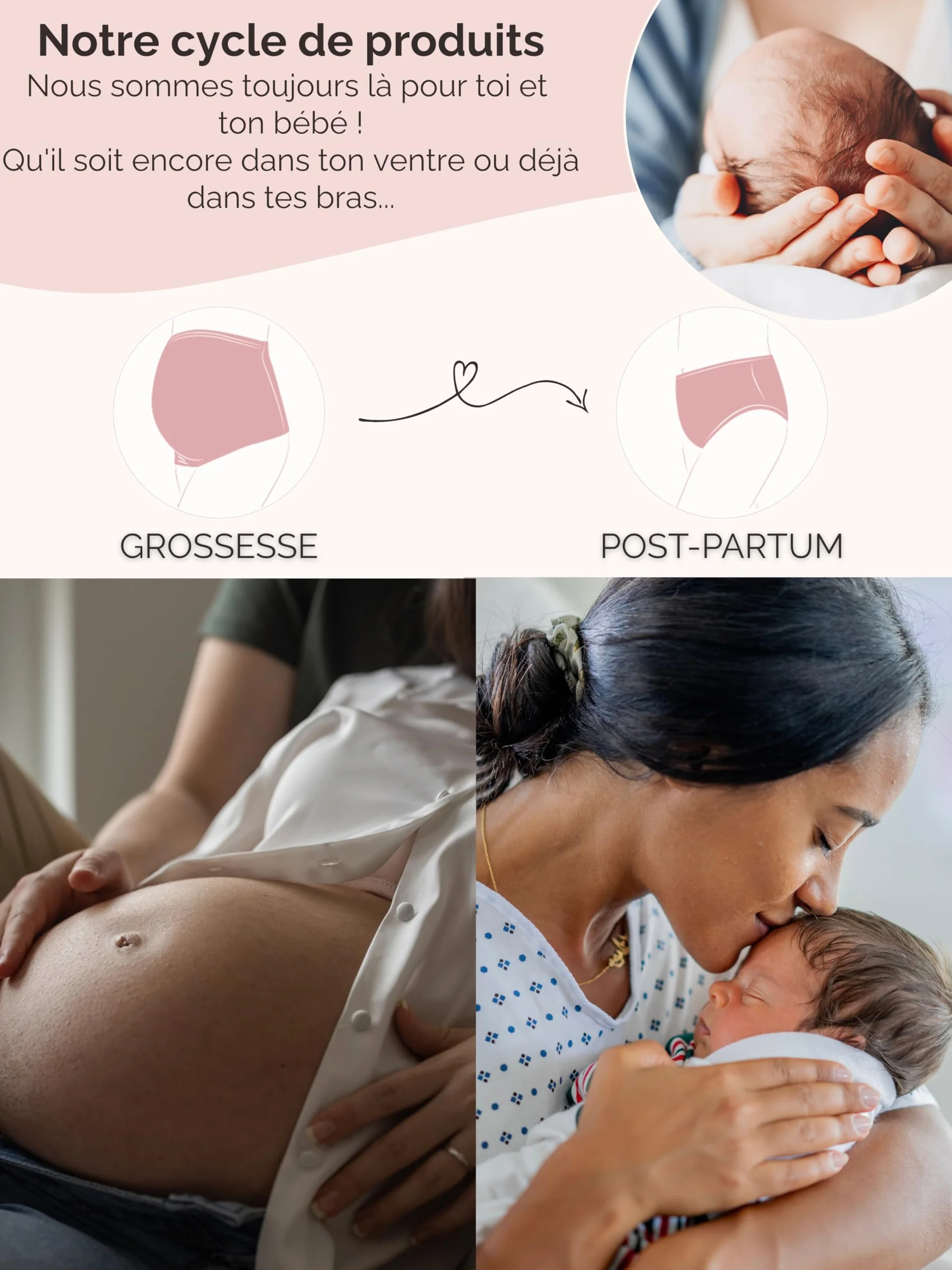 Herzmutter Culotte Maternité Anti Frottement Cuisse sans Couture OekoTex100