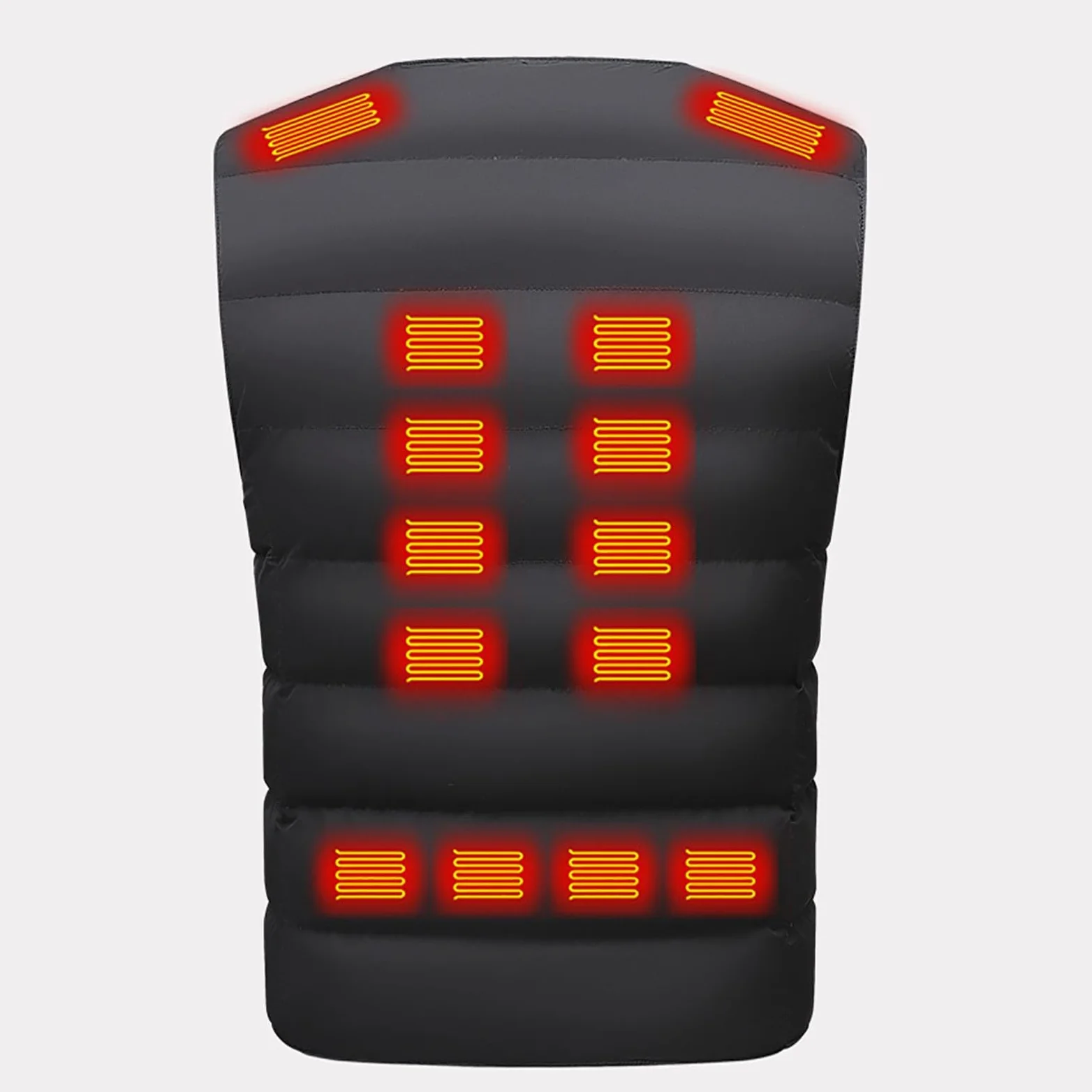 Gilet chauffant pour vêtements d'hiver chauds, sous-vêtement thermique avec batterie rechargeable pour activités extérieures par temps froid.