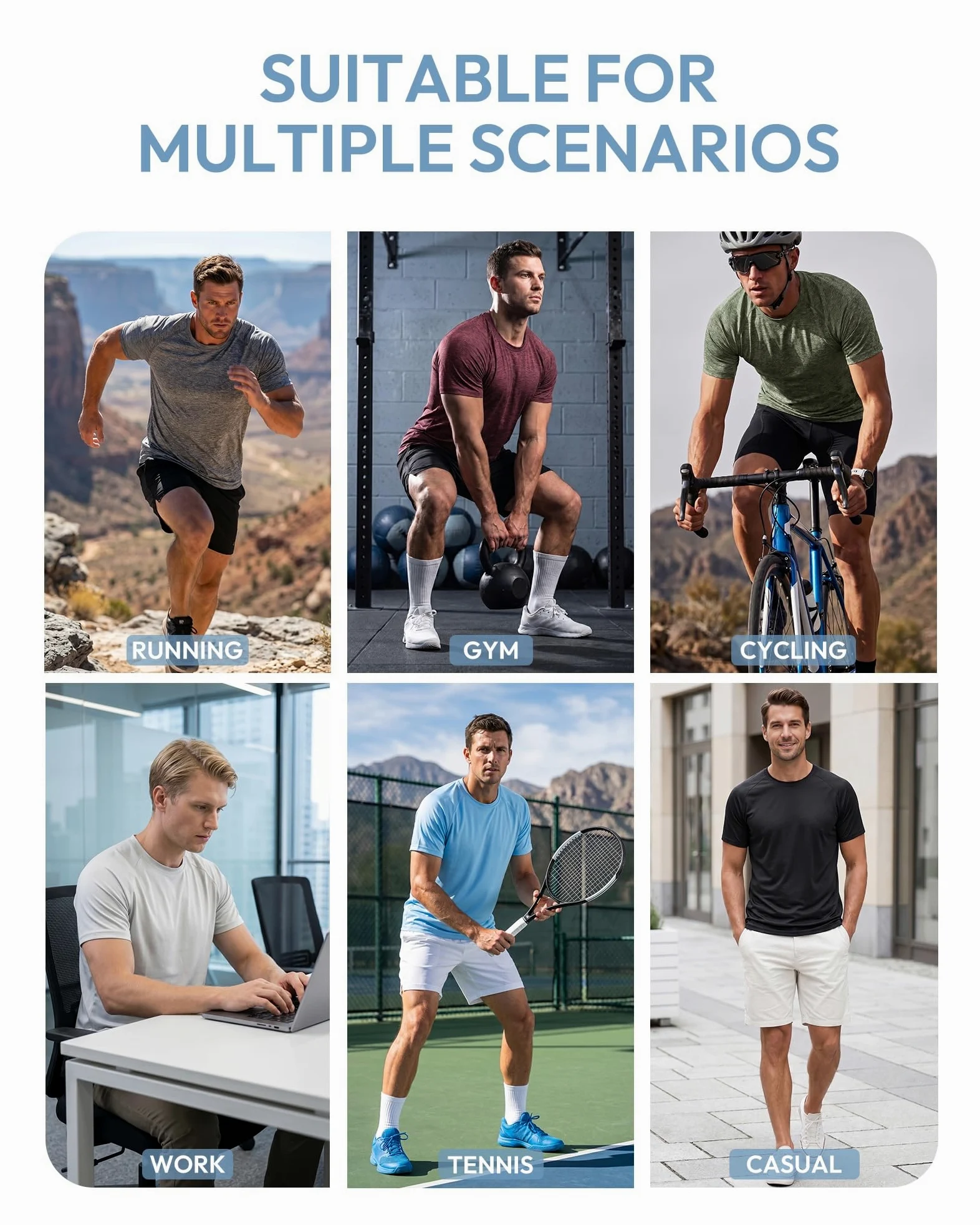 T-shirt d'entraînement à manches courtes pour homme, séchage rapide, athlétique, gym, évacuation de l'humidité