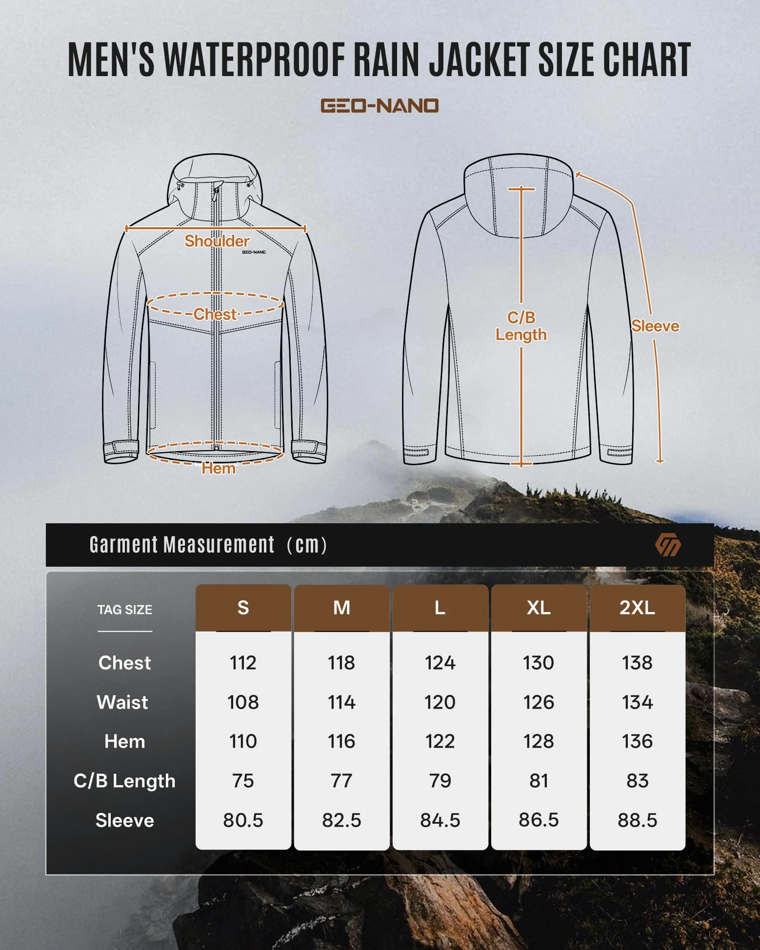 Veste de Pluie Homme Outdoor Imperméable 2.5 Couches Coupe-Vent Léger Respirante avec Jointures Soudées pour Marche Randonnée Vélo
