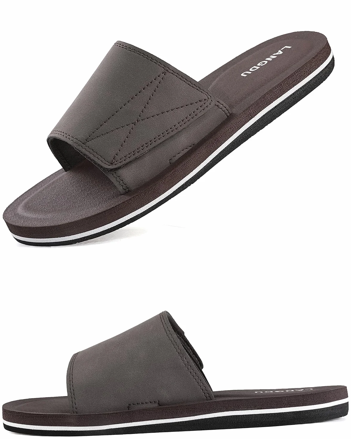 LANGDU Claquette Hommes Piscine Sandales