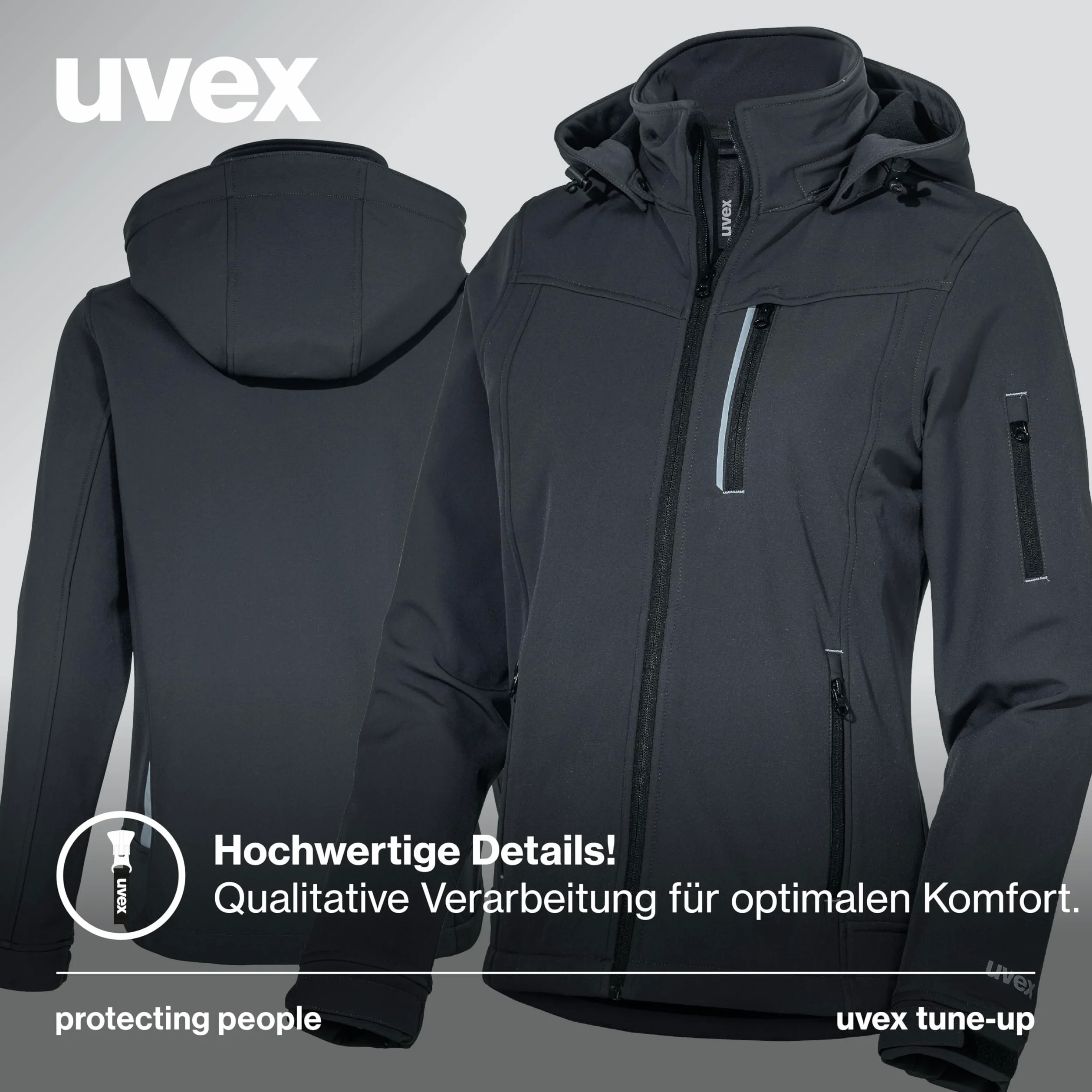 Uvex Veste de travail Softshell pour femme - Veste extérieure hydrofuge