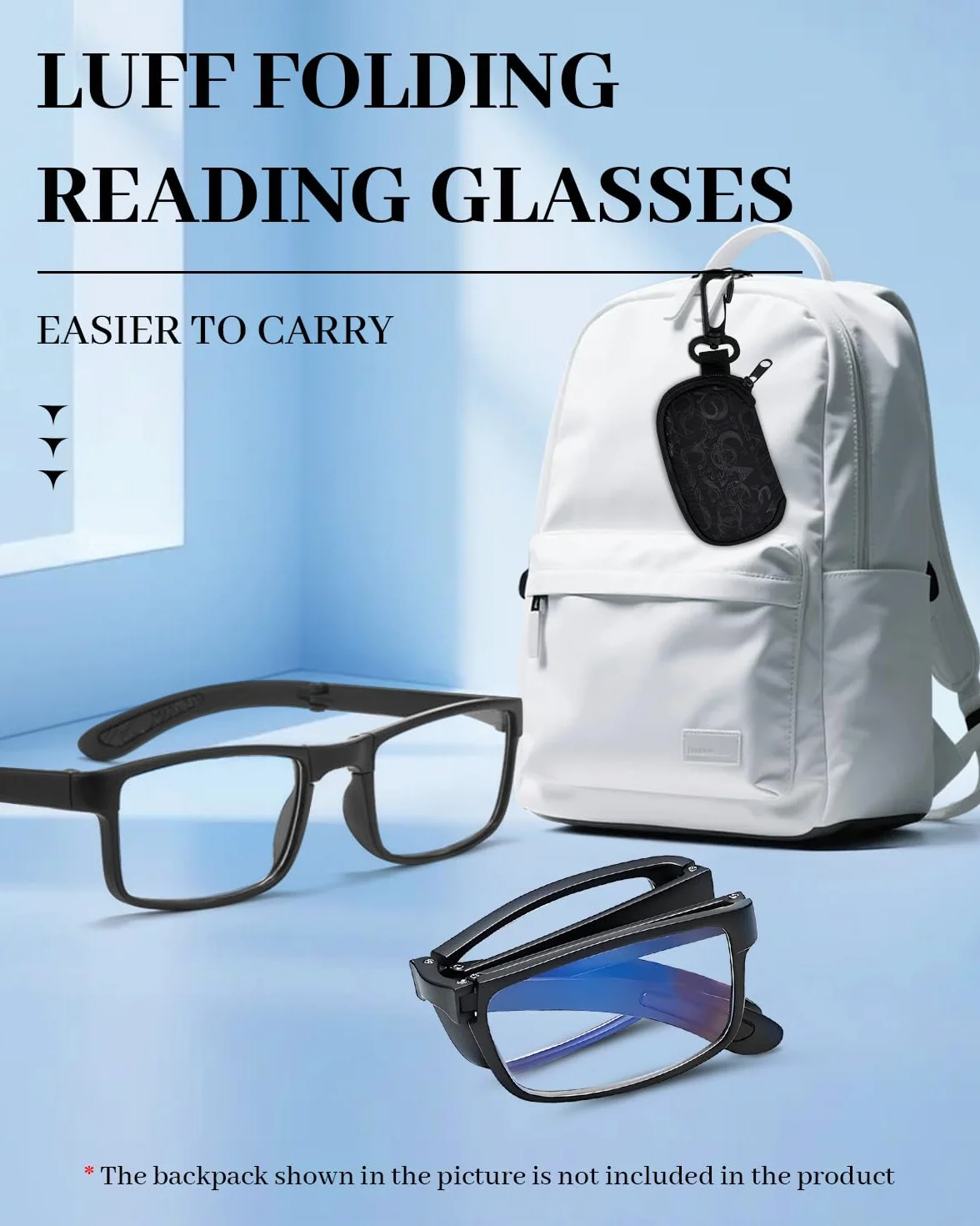 LUFF 4 Paires de Lunettes de Lecture, plus Confortables et Faciles à Transporter, Compactes et Élégantes, Pliables, Lunettes de Lecture Haute Définition Anti-Lumière Bleue pour Hommes et Femmes