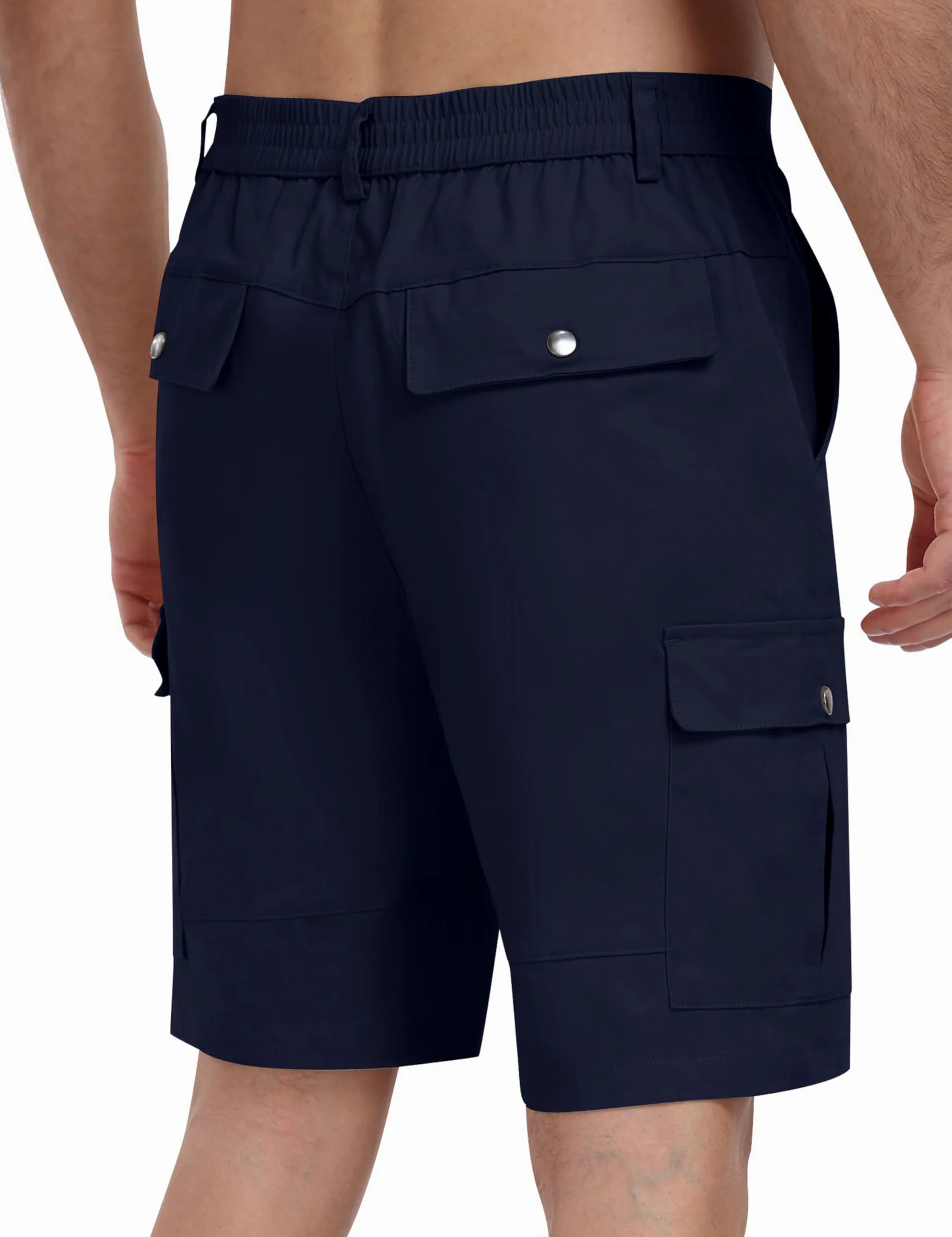 JINSHI Shorts Cargo Homme Coton Bermuda Décontracté d'été Léger Pantalon Court d'extérieur Randonnée avec Plusieurs Poches