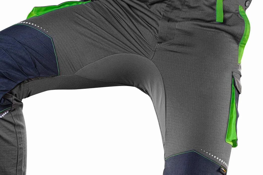 NEO TOOLS Salopette de travail de qualité supérieure pour homme, 100% coton, 210 g/m², Ripstop, taille XS-3XL, zone des genoux renforcés en Cordura, éléments réfléchissants (L)