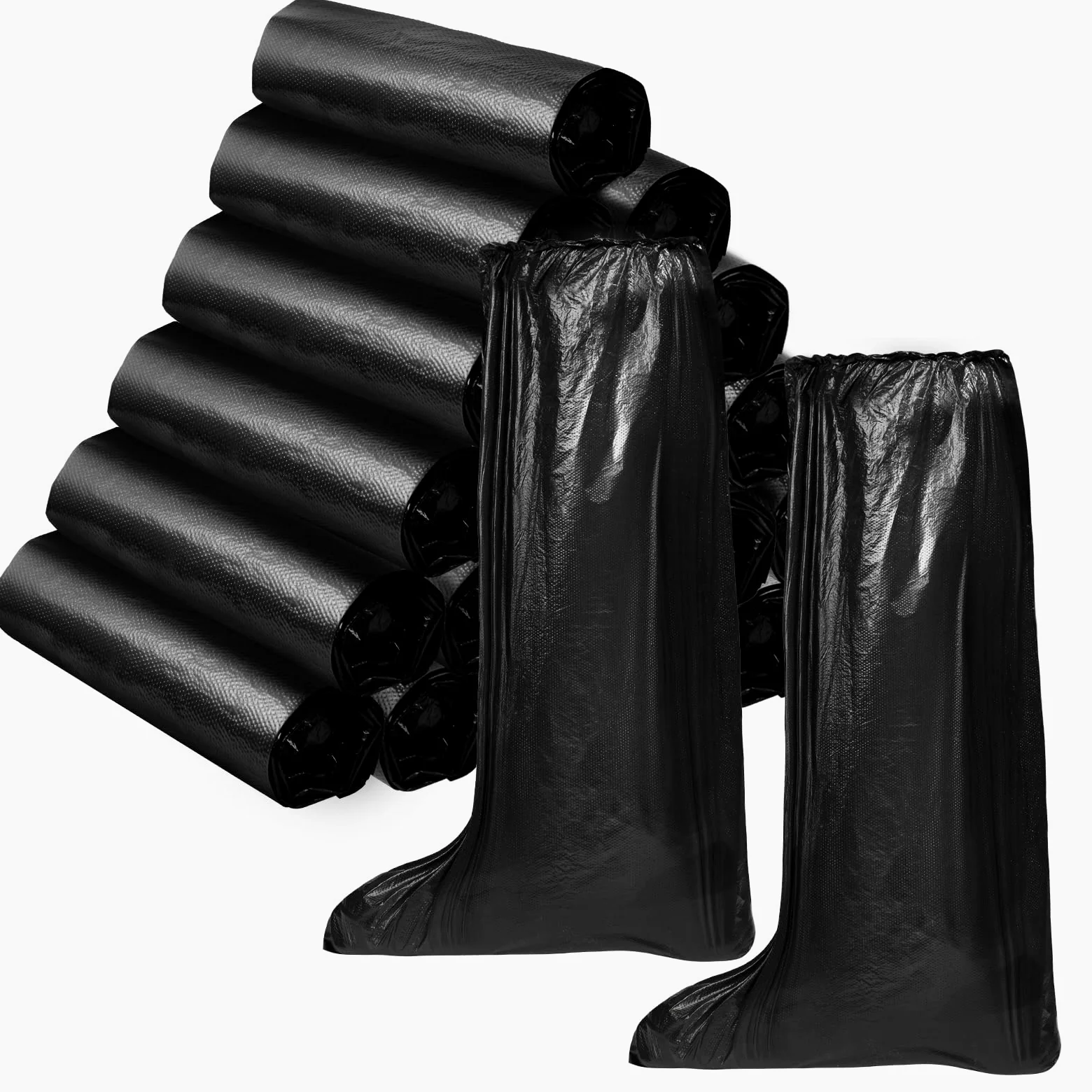 Lot de 120 couvre-chaussures jetables en plastique antidérapant et imperméable - Pour bottes de sécurité - 55 cm de haut - Pour homme et femme