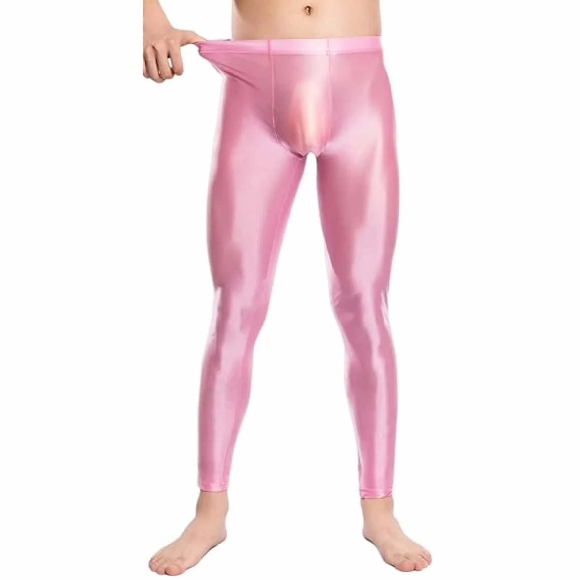 Leggings brillants homme pantalons yoga sport spandex métallisé disco années 80