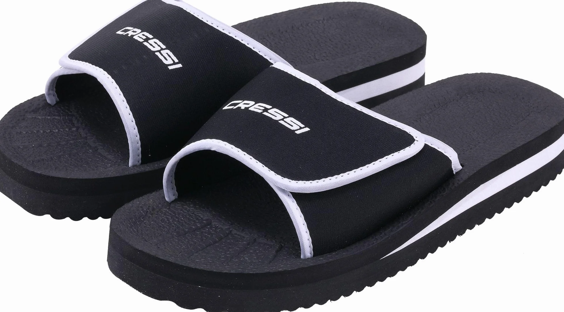 Cressi Sandales de bain noires synthétiques unisex adultes enfants sangle cheville haute bout ouvert léger
