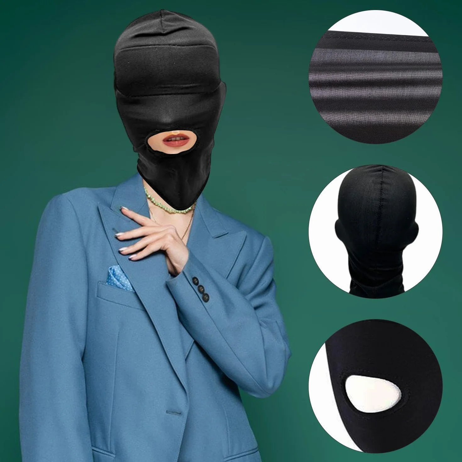Cagoules 2 Pièces, Cagoules Douces Et Respirantes, Accessoires De Jeu De Rôle, Accessoires De Performance