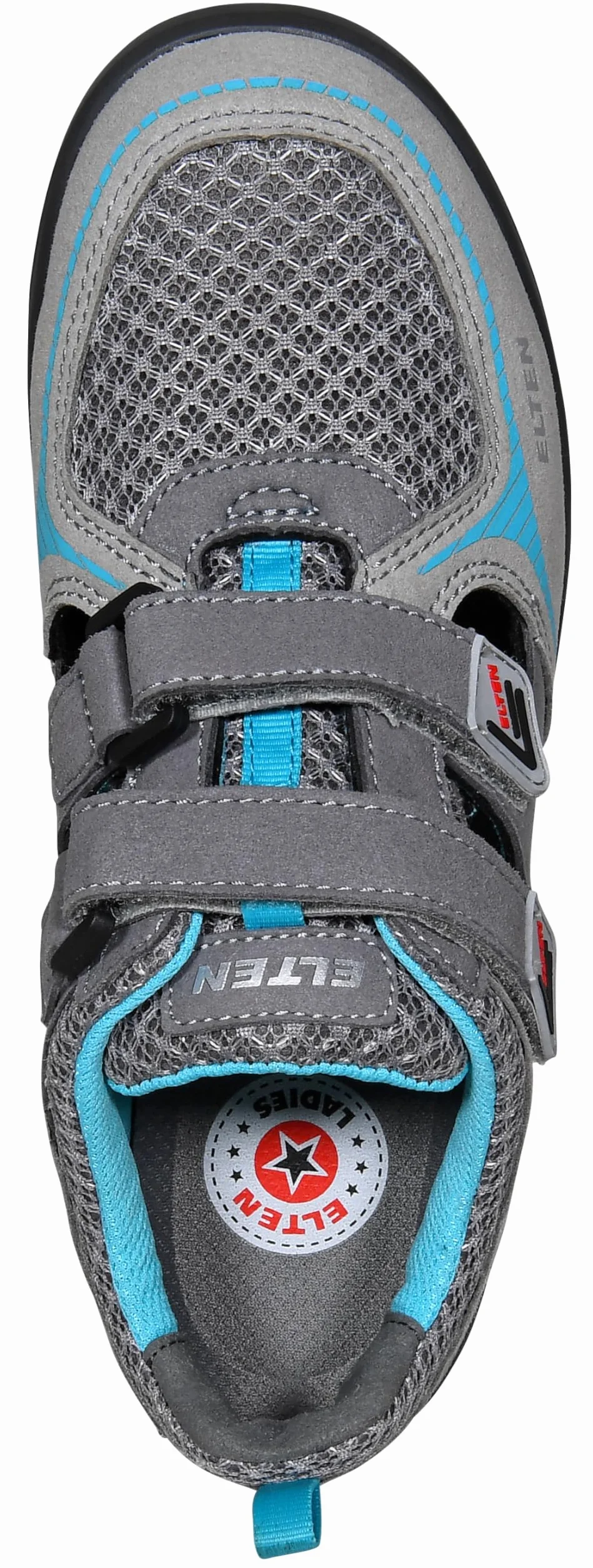 ELTEN Chaussures de sécurité Mila Aqua Easy ESD S1, Femme, Textile, Embout Acier, léger, Sportif, Gris/Turquoise, Pointure :