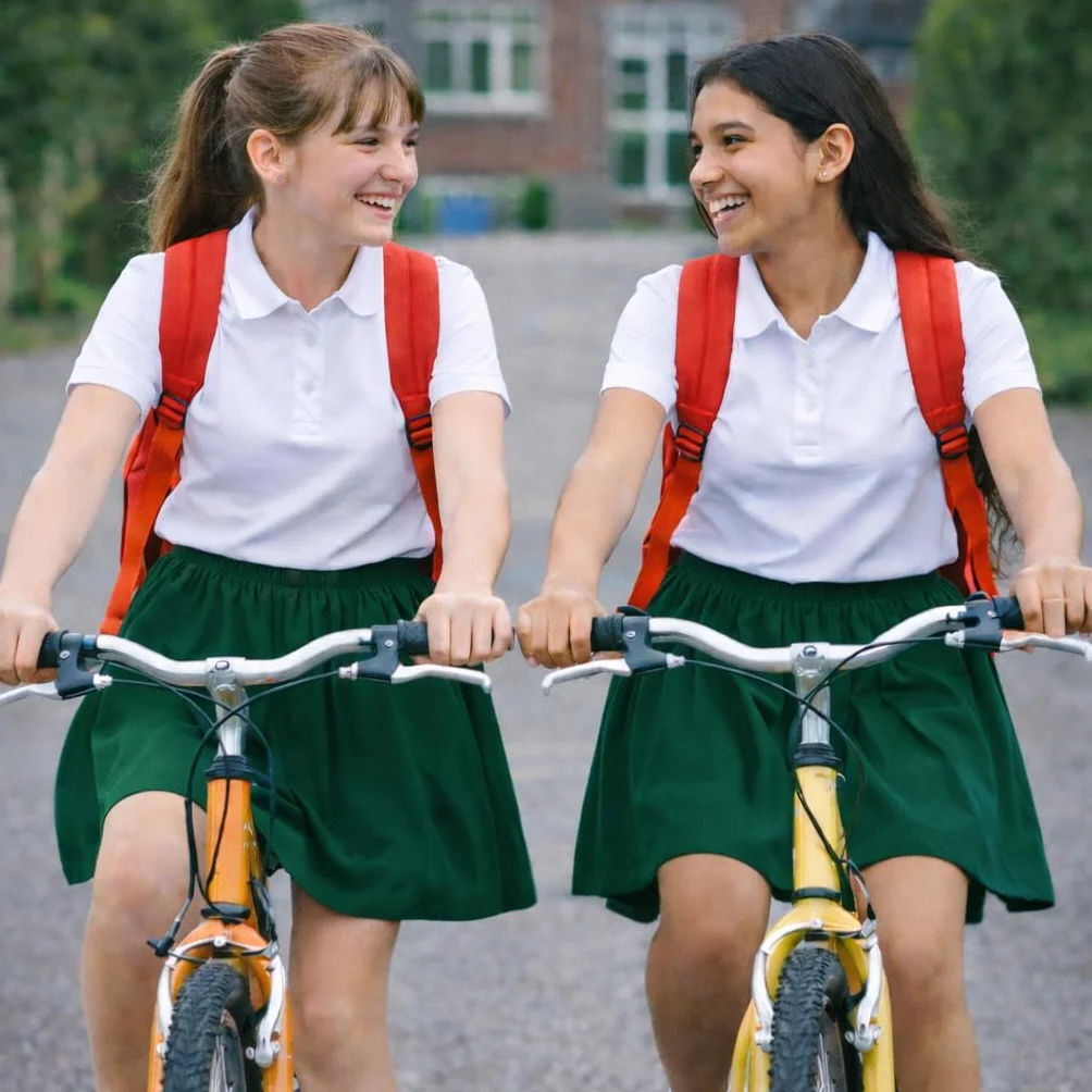 COSHAL® Jupes d'uniforme de rentrée scolaire pour filles – Jupe d'été formelle avec bas rond à taille élastique plissée