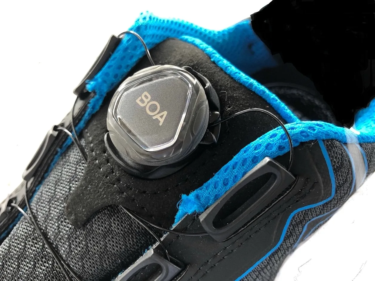 Base Protection B1005B Rush Chaussure de Sécurité avec Système | Noir/Bleu, 43, S1P EN ISO 20345, Polyester, Résistant aux Hydrocarbures, Semelle Fresh'n Flex, Industrie Légère (Services)