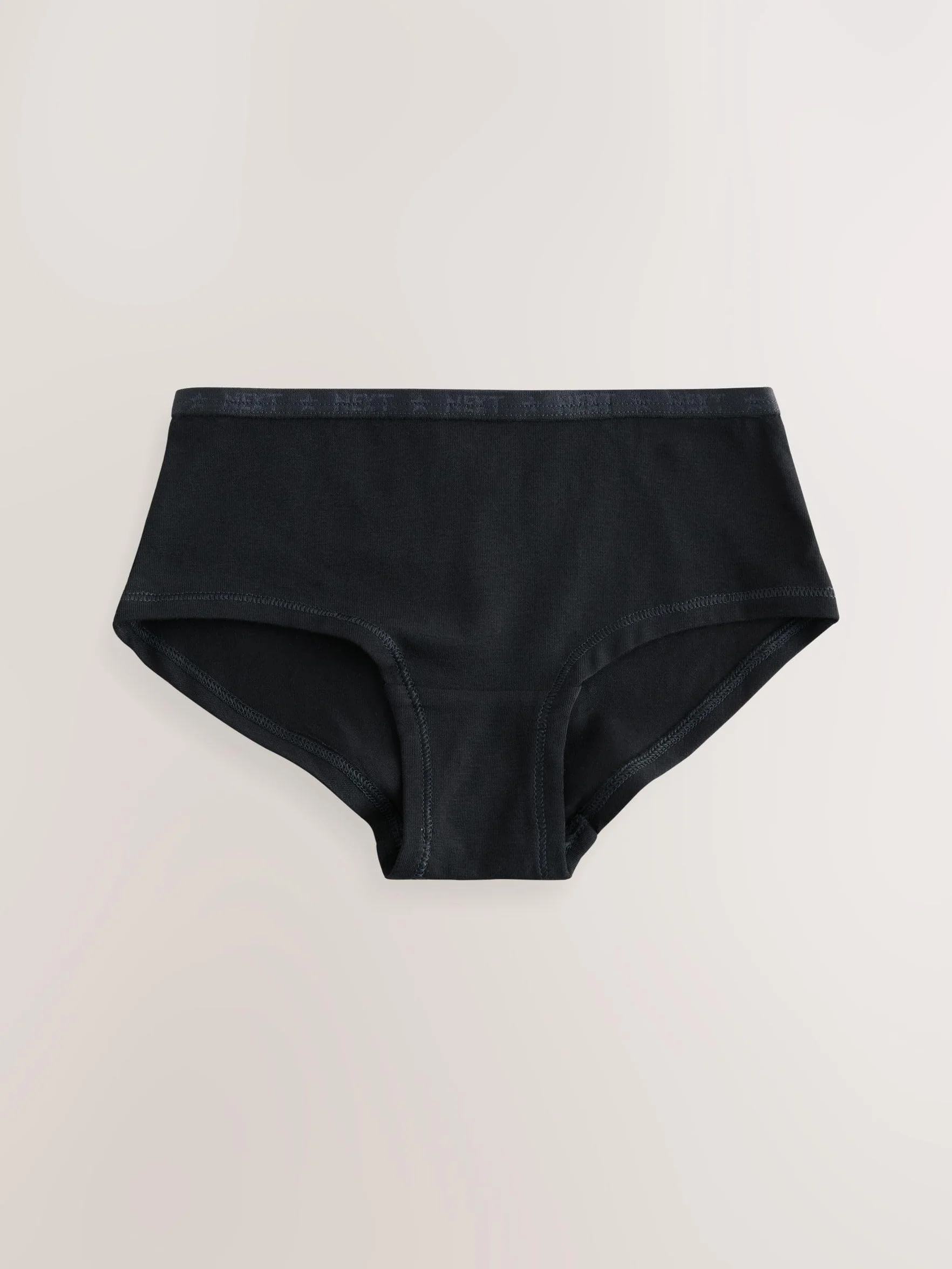 NEXT Fille Slip Taille Basse, Lot de 7 Noir 7 Ans-8 Ans