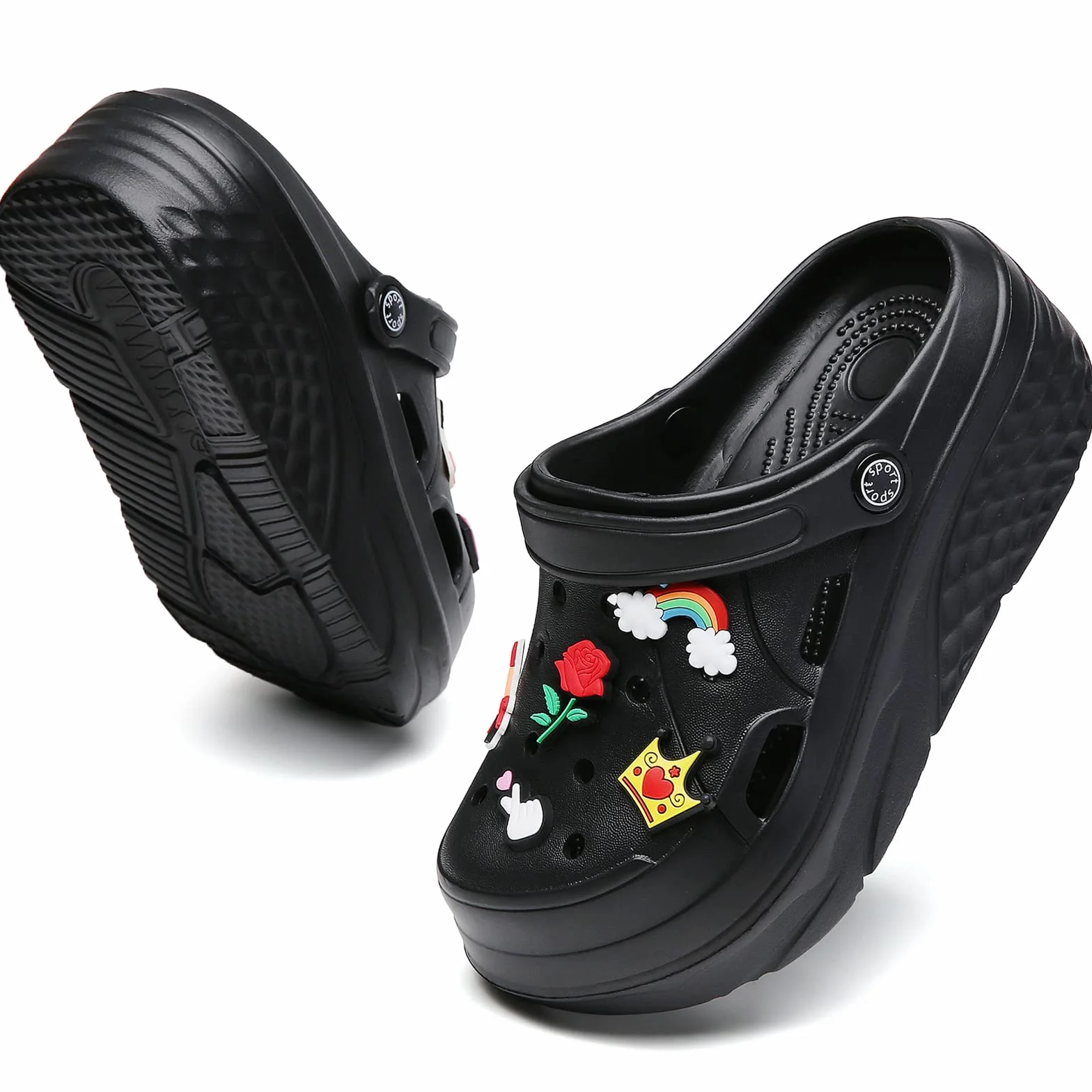 Gardener Sabots à plateforme pour femme - Légères - Slides - Chaussures de jardin