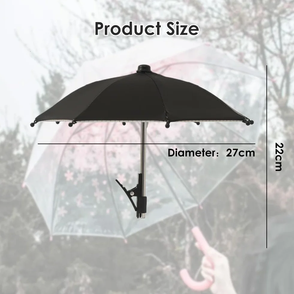 Comioke Parapluie Téléphone Portable, Parapluie Petit Format, Mini Parapluie pour Téléphone, Parapluie Pas Cher, Mignon Parapluie Portable Ventouse, Mignon Parapluie Ventouse
