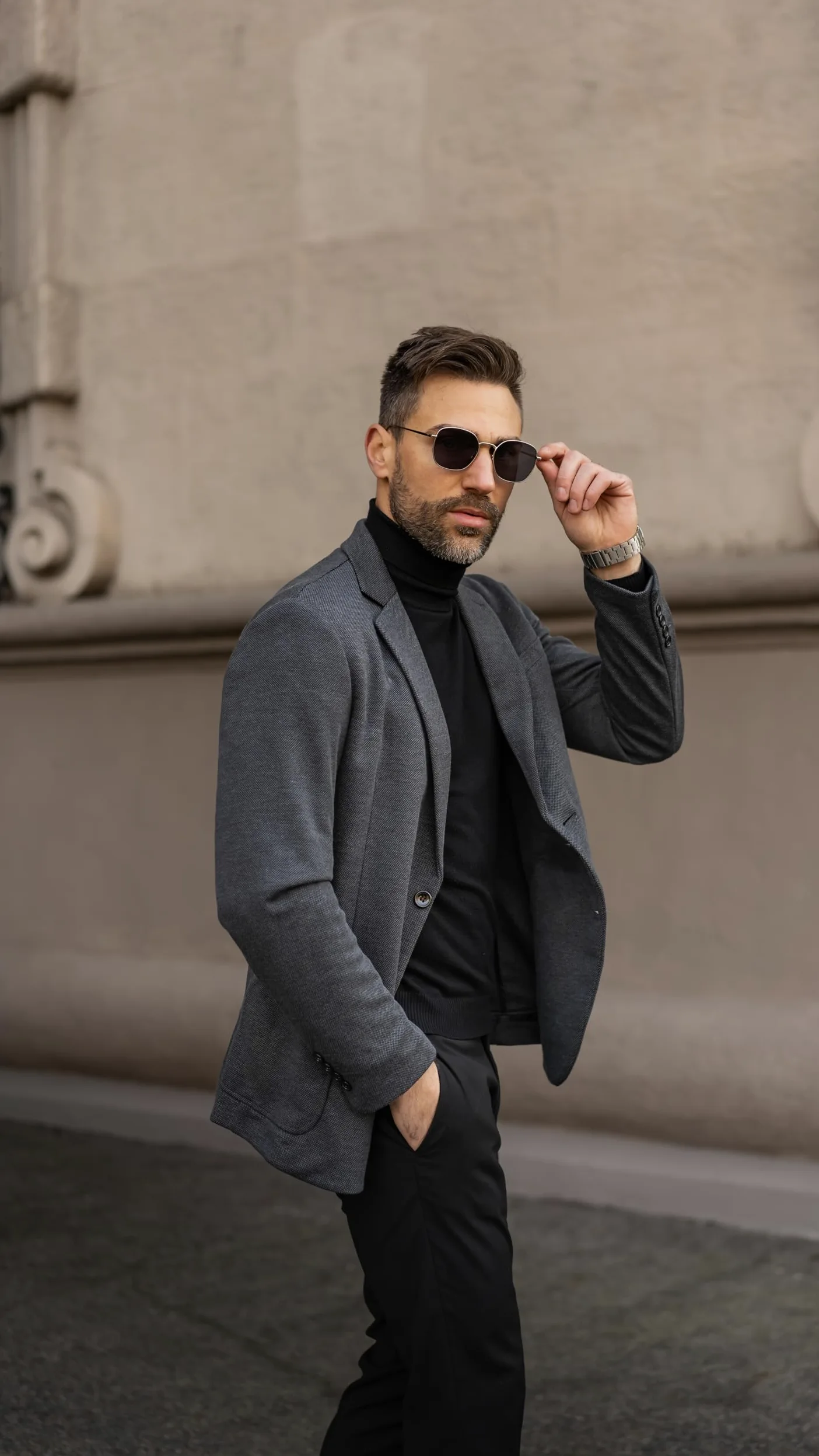 PJ PAUL JONES Blazer décontracté en tricot pour homme - Deux boutons - Léger - Non doublé