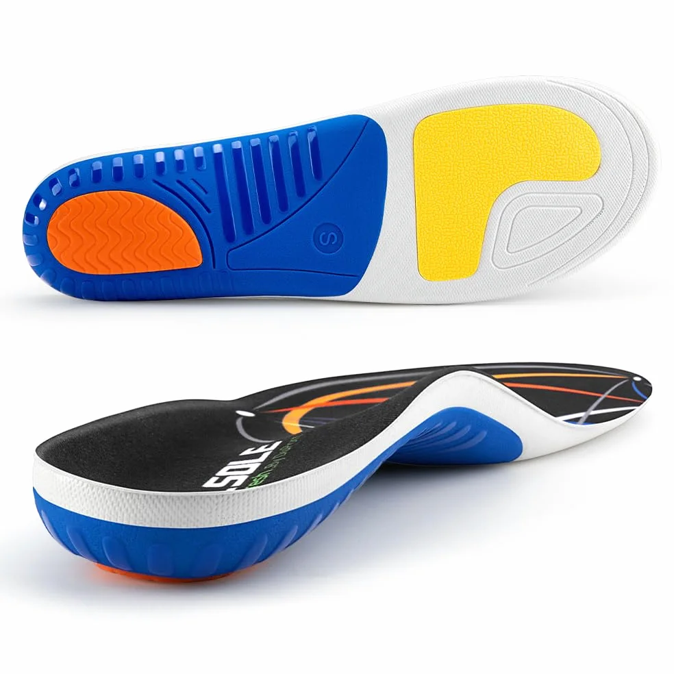 Valsole Semelles orthopédiques pour fasciite plantaire, soutien élevé de la voûte plantaire, semelles orthopédiques pour pieds plats, pour homme et femme, soutien robuste, bottes de travail, semelles