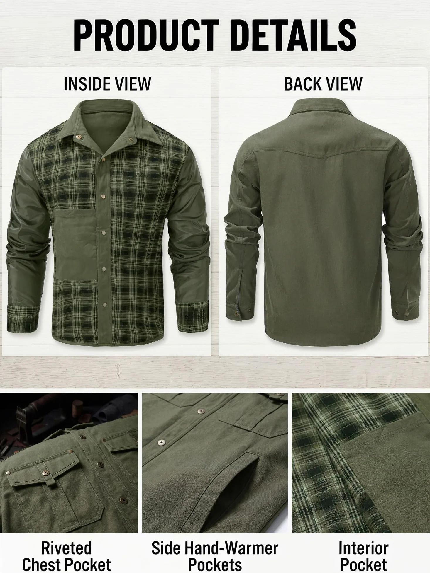 Mr.Stream Chemise légère à manches longues pour homme - Motif écossais western - Doublure en flanelle