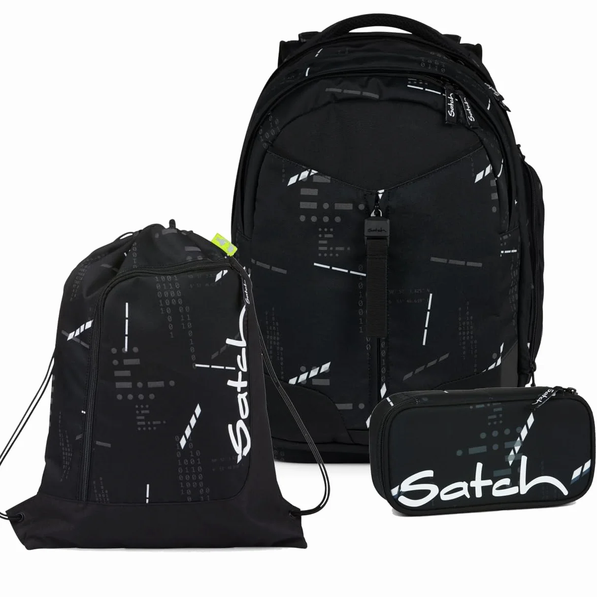 Satch Match Sac à dos d'écolier 3 pièces avec trousse et sac de sport