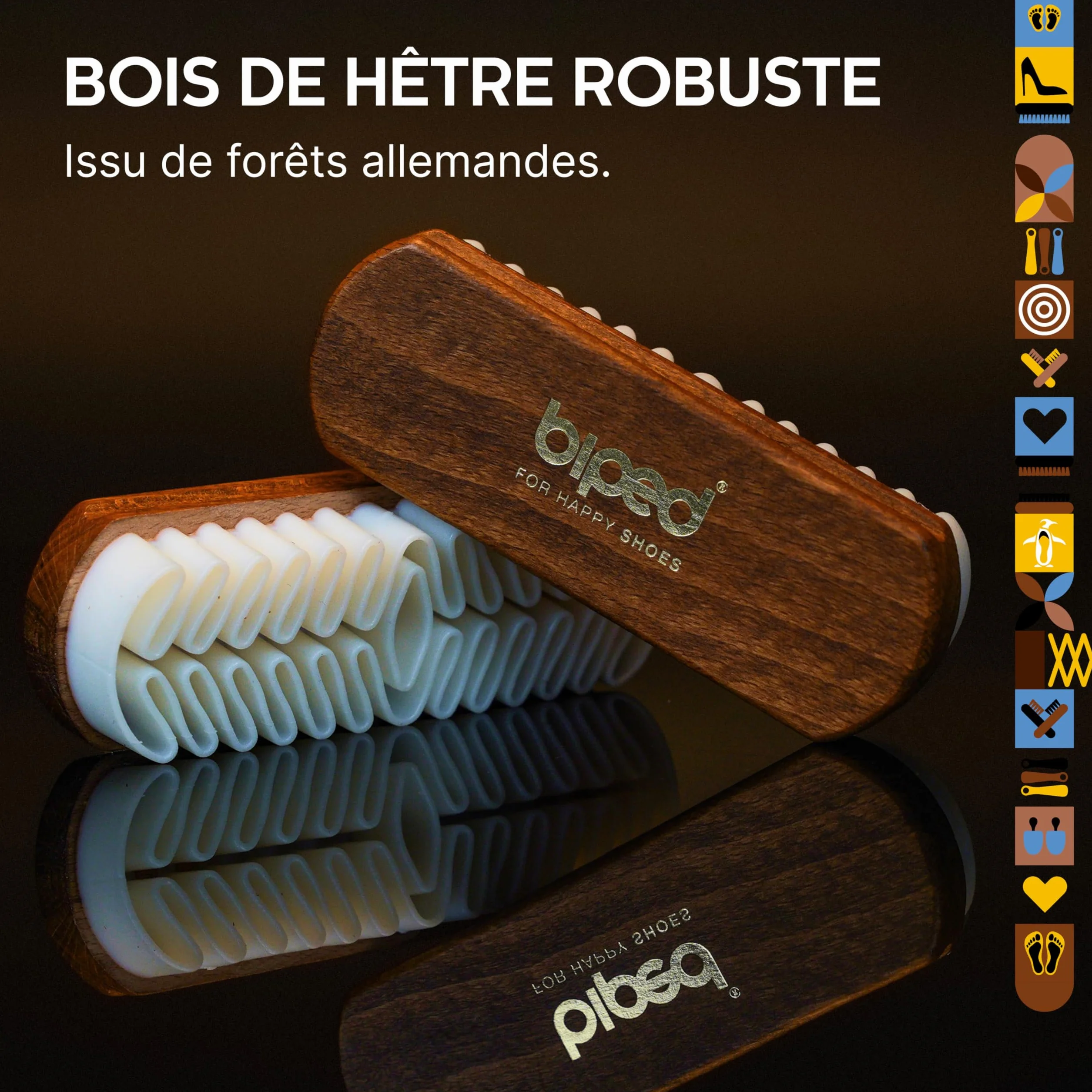 Brosse pour Cuir Nubuck & Peaux en Daim – Brosse crêpe en Bois – Classic Edition