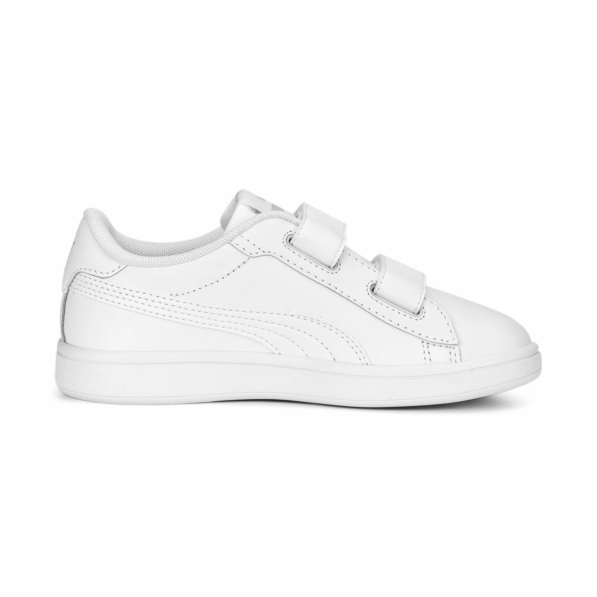 PUMA Unisex Kids Smash 3.0 L V Ps Baskets, Puma White Cool Light Gray, 31 EU